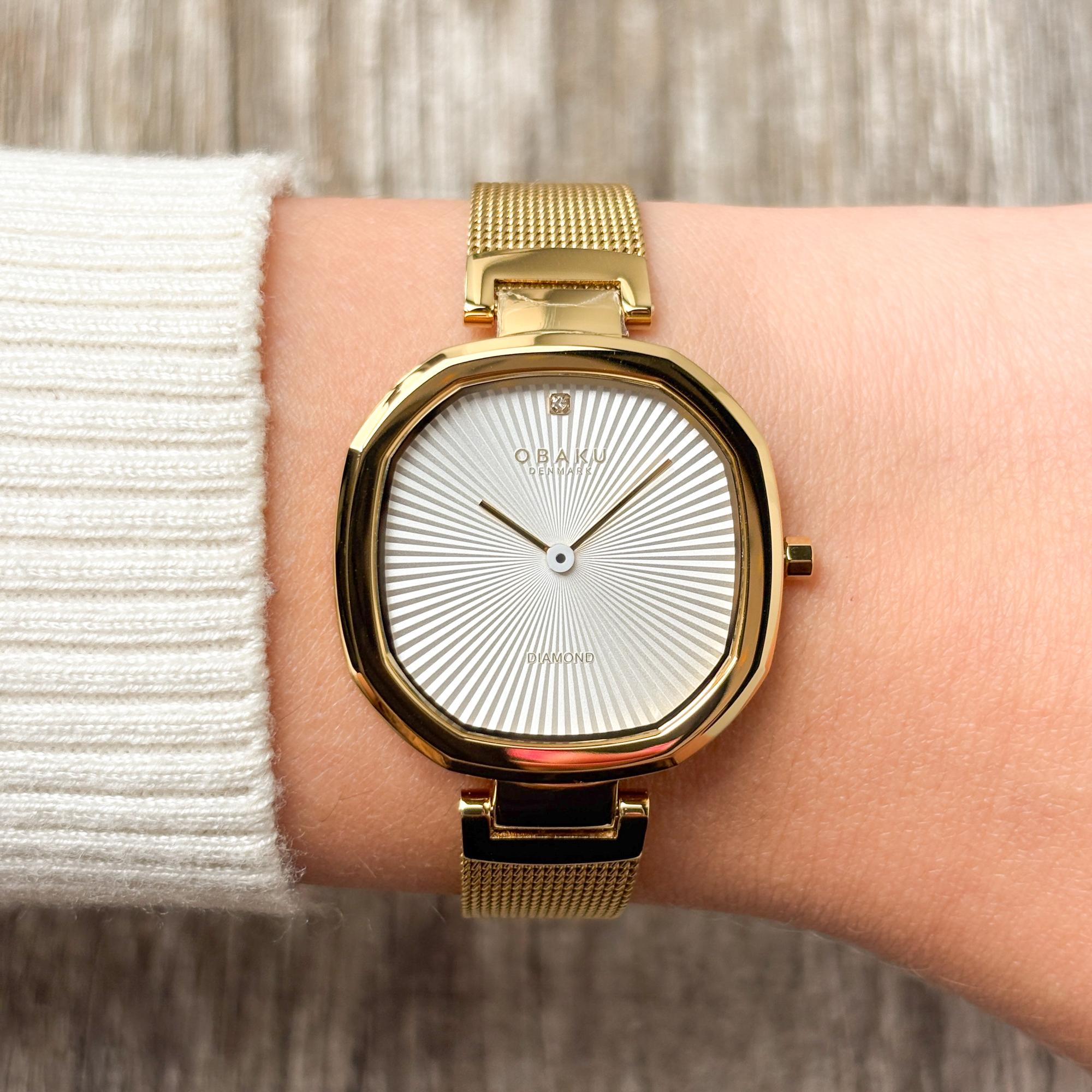 Obaku Denmark V277LXGIMG Brilliant - Gold Damskie klasyczny zegarek złoty - miniatura 9