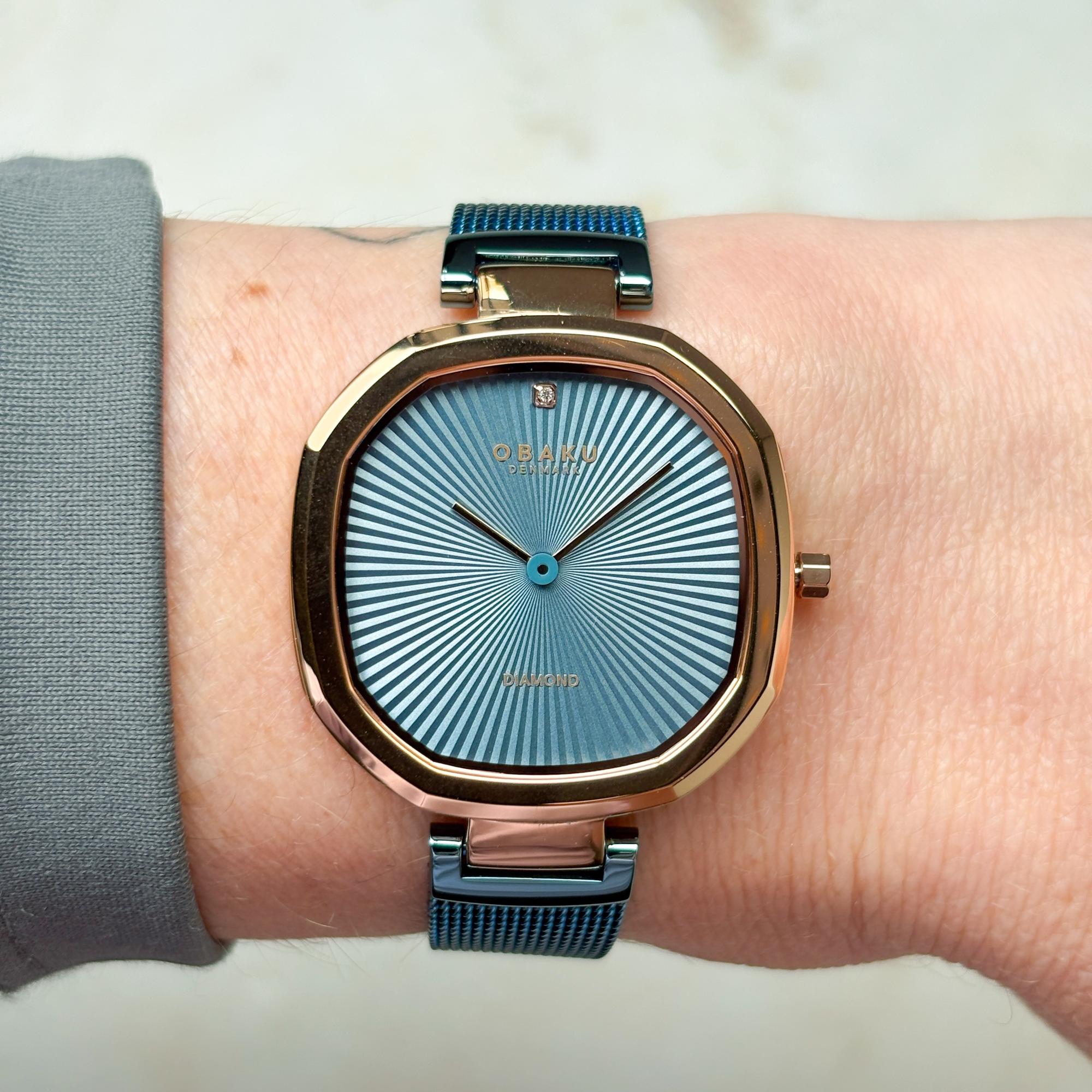 Obaku Denmark V277LXVMMA Damskie Brilliant - Ocean Light zegarek damski klasyczny mineralne utwardzane