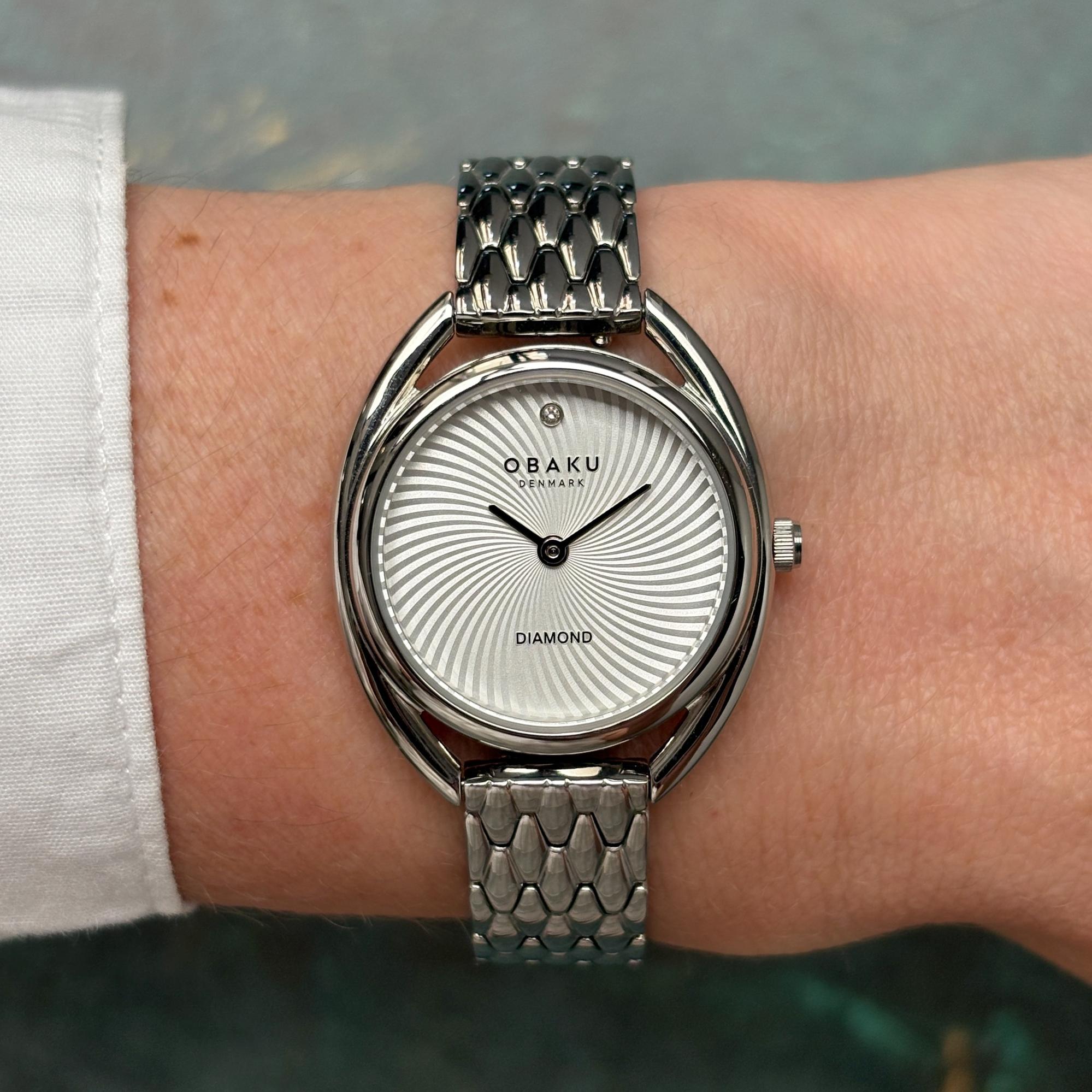 Obaku Denmark V286LXCISC zegarek srebrny klasyczny Damskie bransoleta - miniatura 8