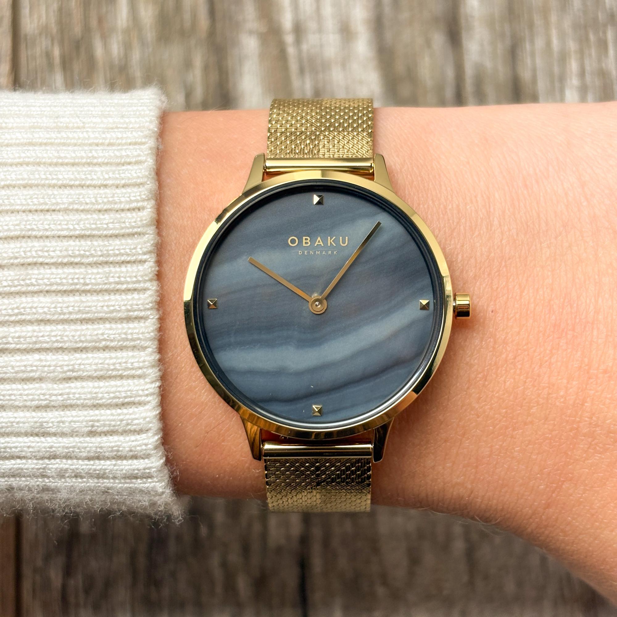 Obaku Denmark V295LXGBHG zegarek złoty klasyczny Damskie bransoleta - miniatura 5