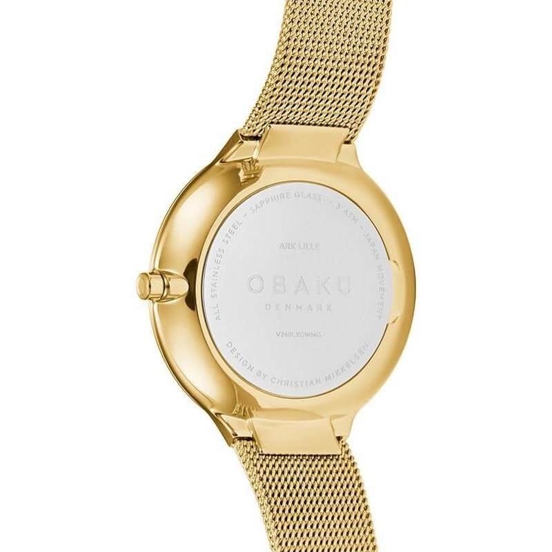 Obaku Denmark V298GDGWMG zegarek złoty fashion-modowy Męskie bransoleta