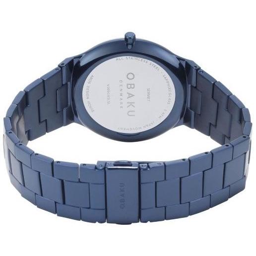 Obaku Denmark V305GXSLSL zegarek niebieski klasyczny Męskie bransoleta - miniatura 5