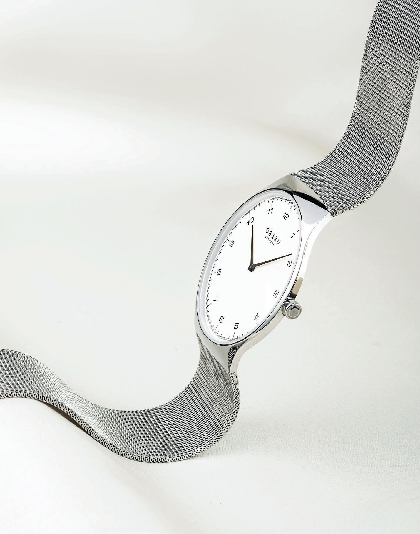 Obaku Denmark V306LXCWMC zegarek srebrny klasyczny Damskie bransoleta - miniatura 5