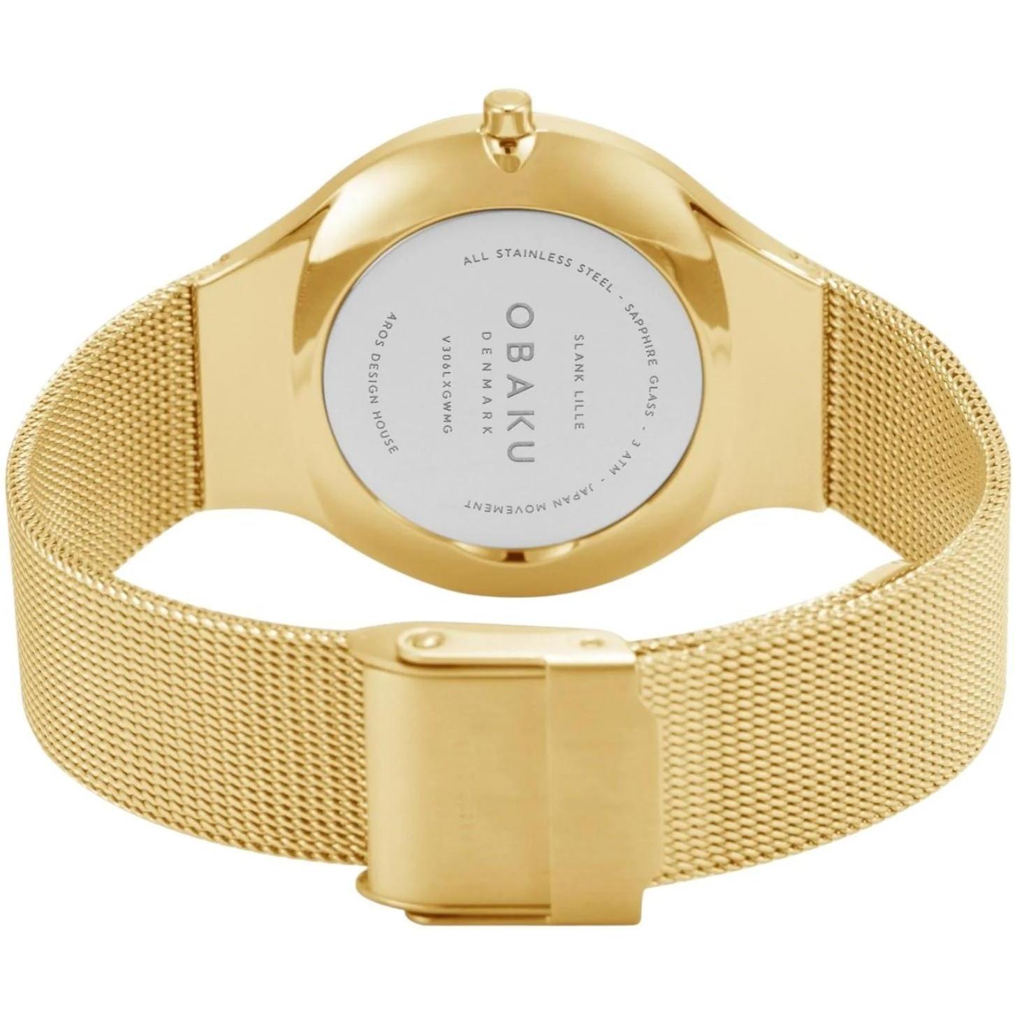 Obaku Denmark V306LXGWMG zegarek złoty klasyczny Damskie bransoleta - miniatura 5