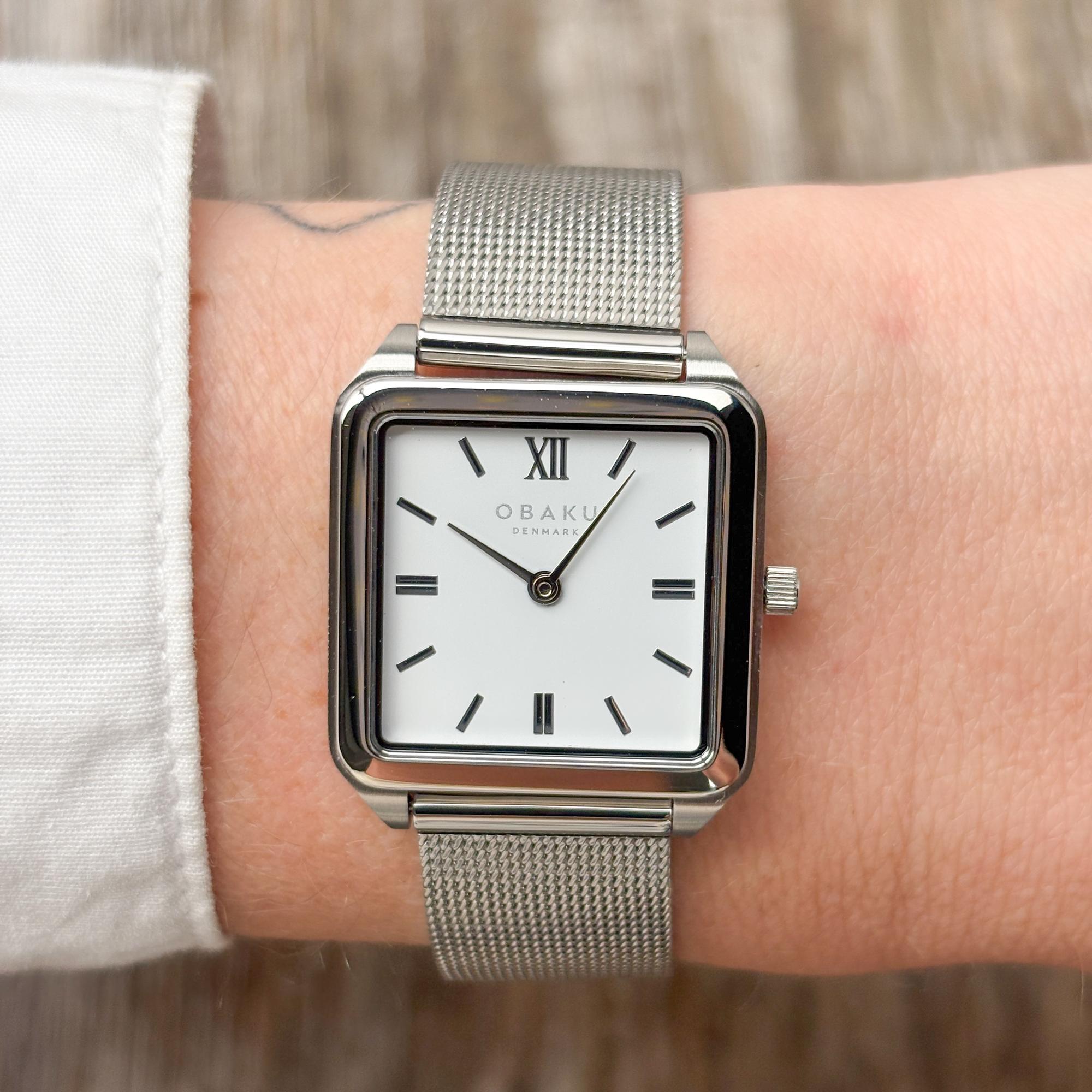 Obaku Denmark V309LXCWMC zegarek srebrny klasyczny Damskie pasek - miniatura 8