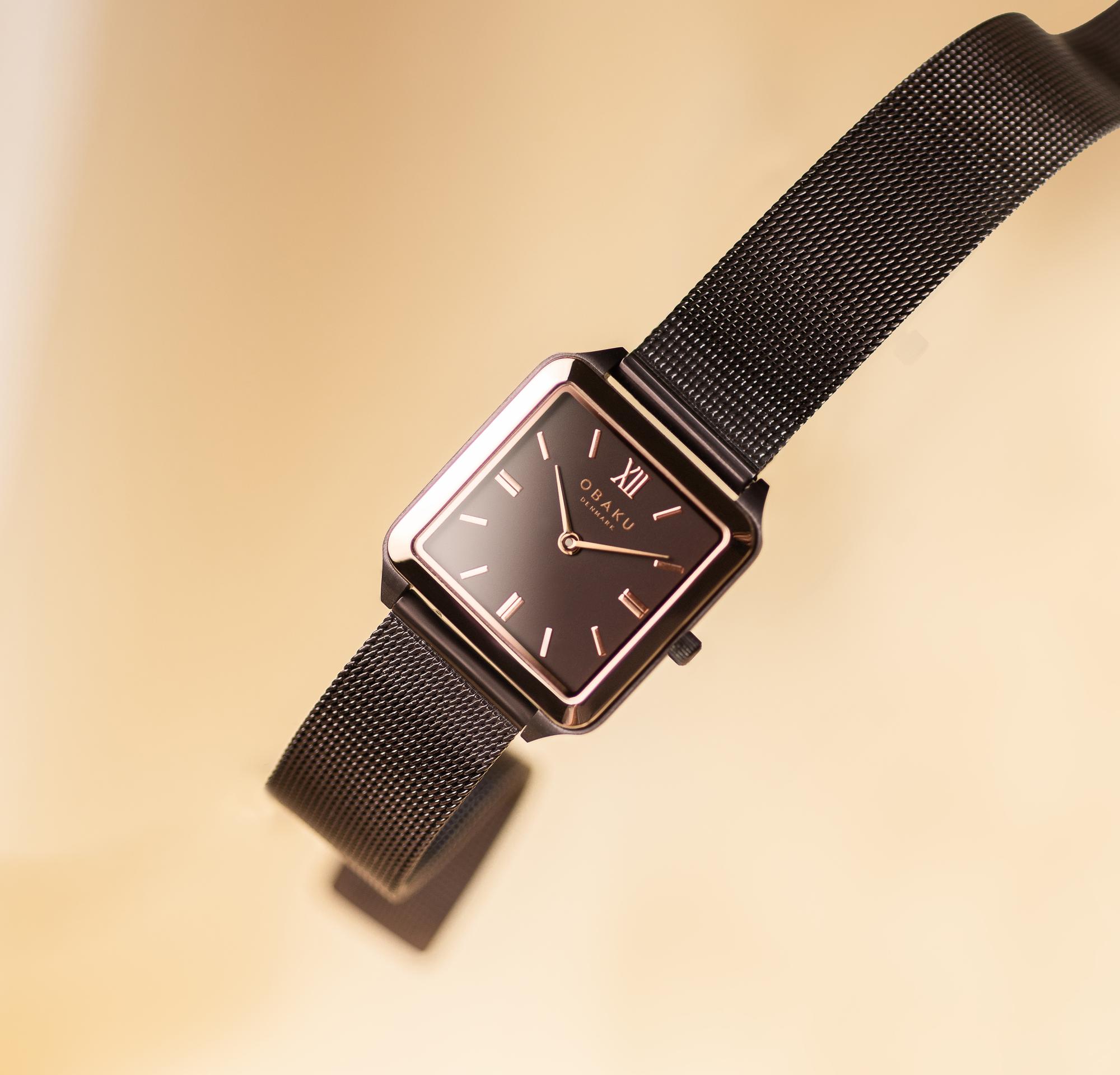 Obaku Denmark V309LXXNMN zegarek różowe złoto klasyczny Obaku Denmark pasek