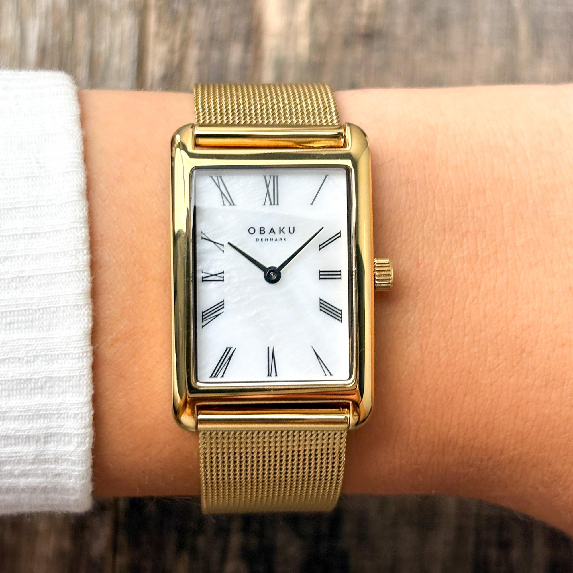 Obaku Denmark V311LXGWMG zegarek złoty klasyczny Damskie bransoleta - miniatura 5
