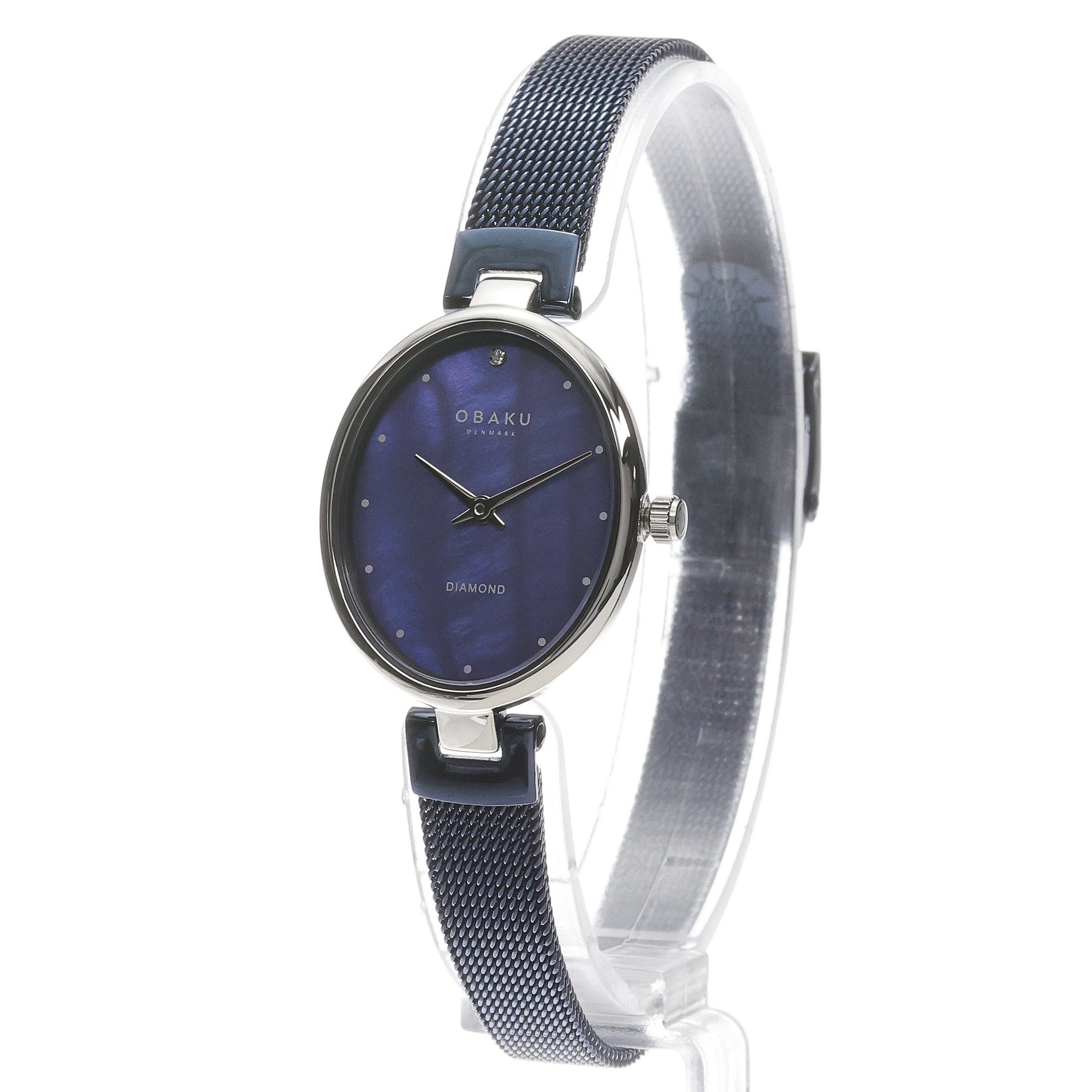 Obaku Denmark V312LXCLML Oval Diamond - Blue zegarek klasyczny Damskie - miniatura 2