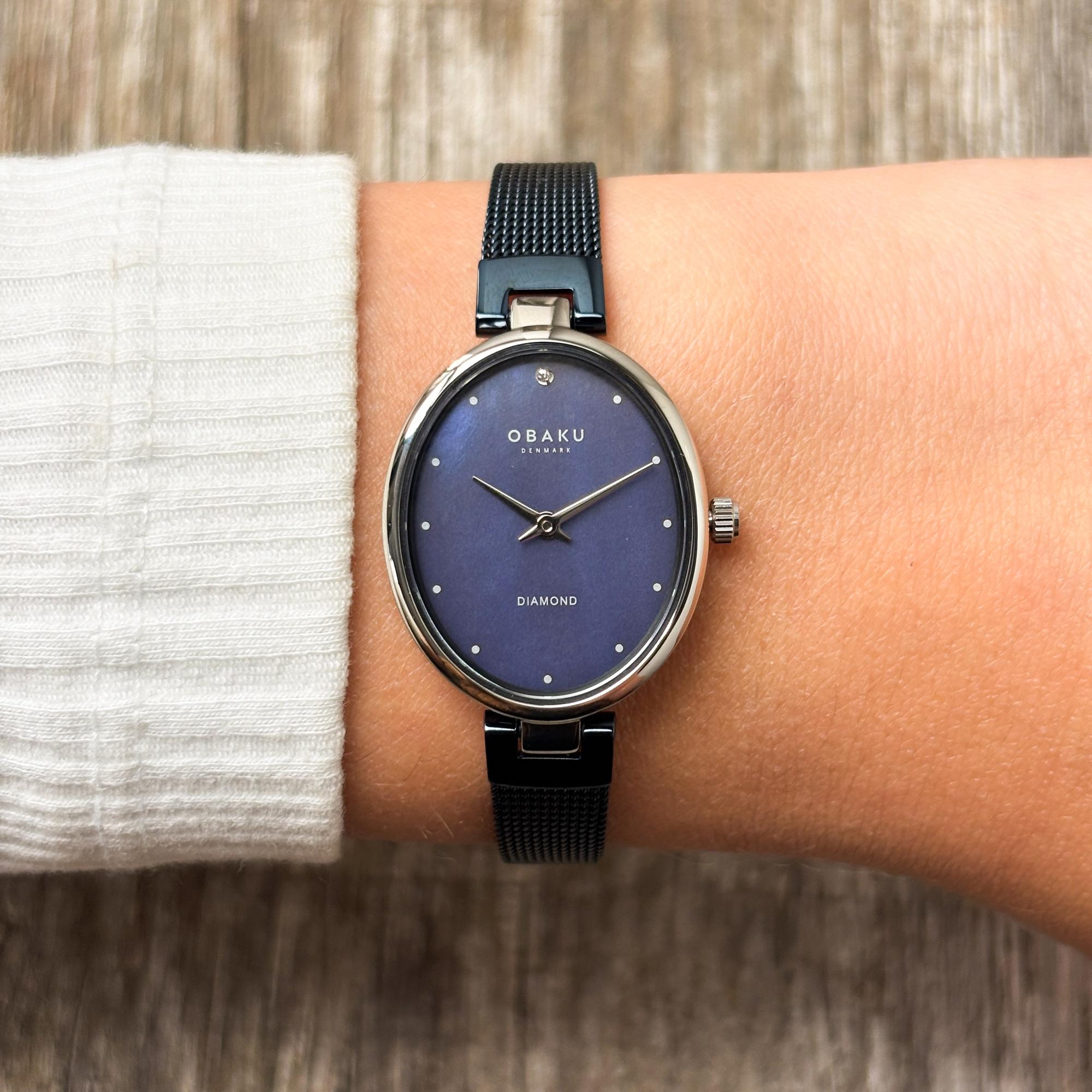 Obaku Denmark V312LXCLML zegarek srebrny klasyczny Damskie bransoleta - miniatura 5