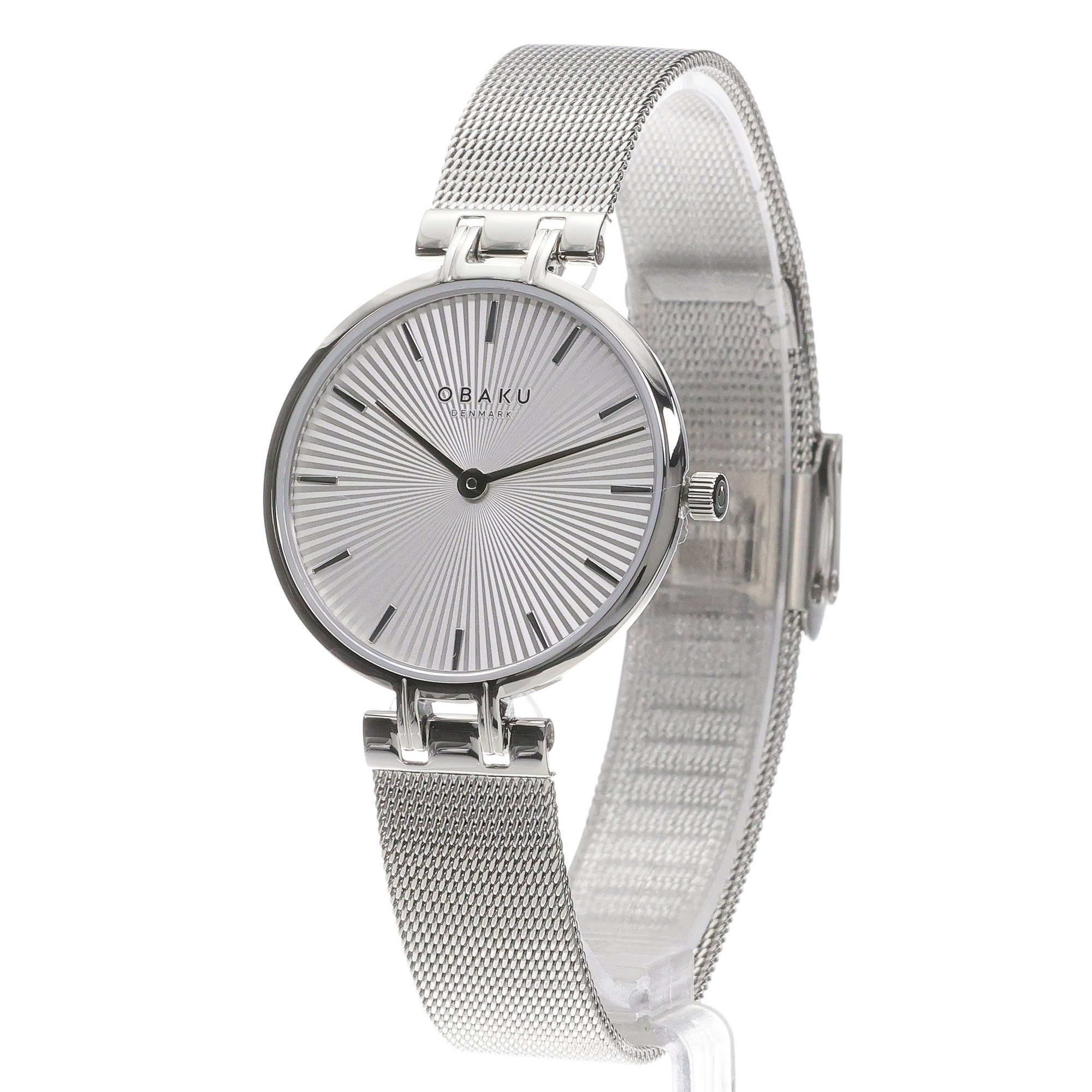 Obaku Denmark V322LXCIMC Damskie Panel - White Steel zegarek damski klasyczny szafirowe