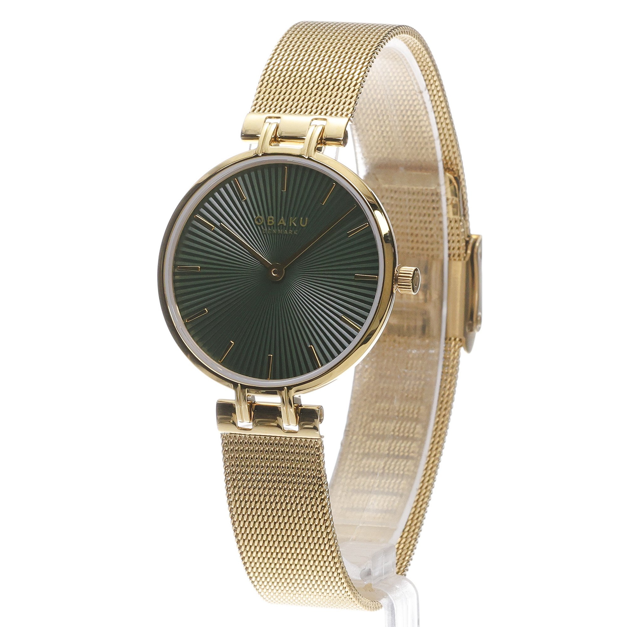 Obaku Denmark V322LXGEMG Damskie Panel - Green Gold zegarek damski klasyczny szafirowe - miniatura 2