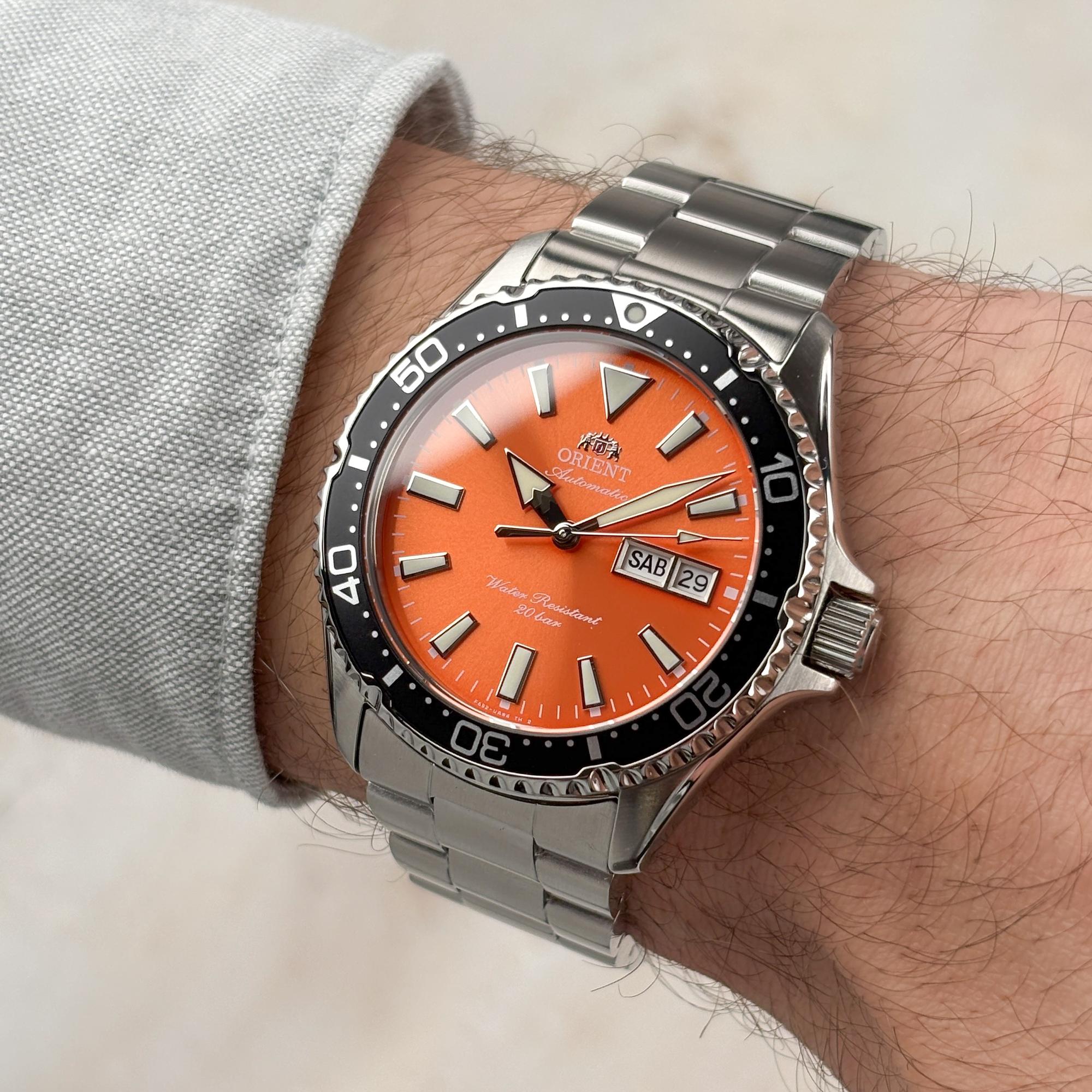 Orient RA-AA0826Y39B Męskie Mako V zegarek męski klasyczny szafirowe - miniatura 8