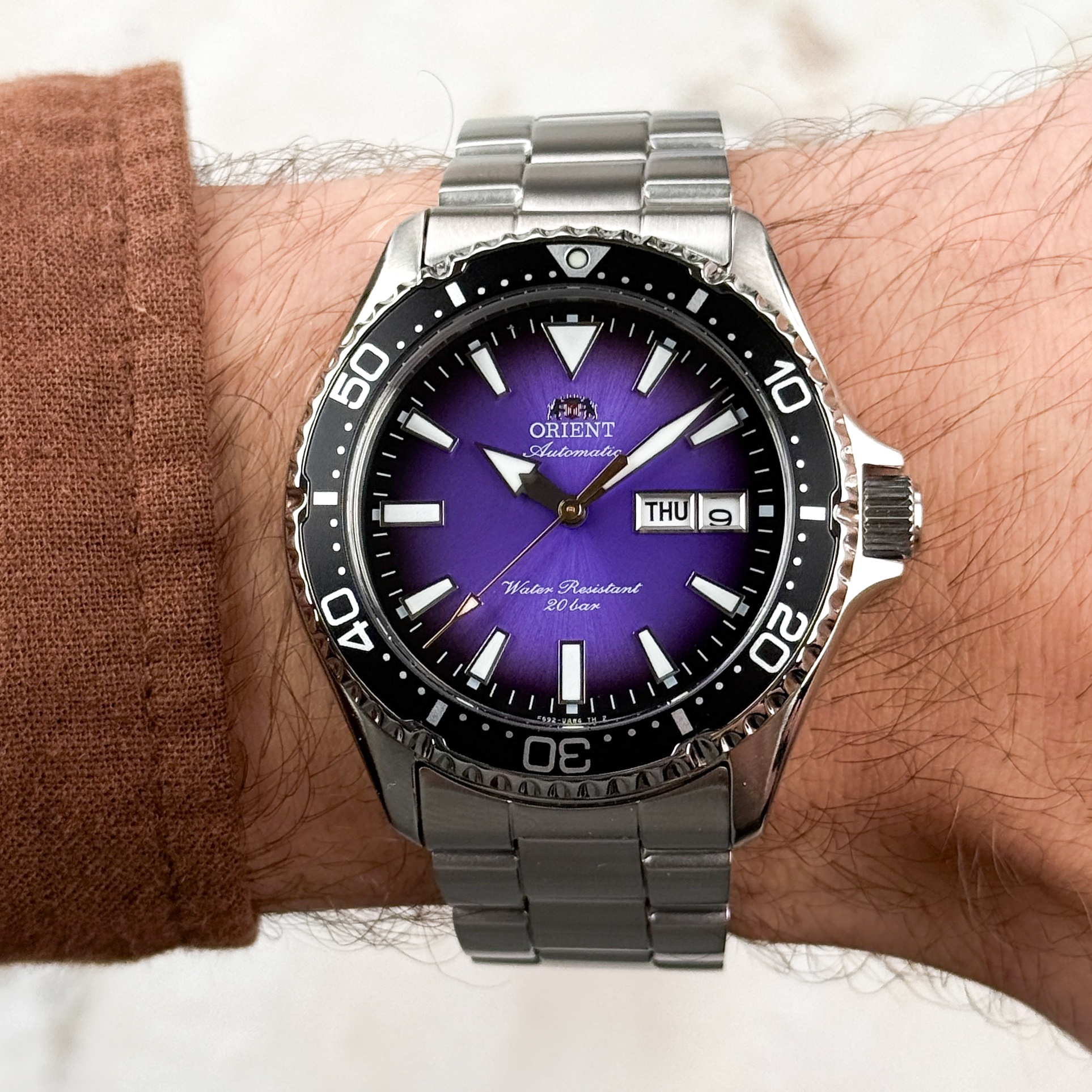 Orient RA-AA0827V39B Mako V Męskie klasyczny zegarek srebrny - miniatura 8