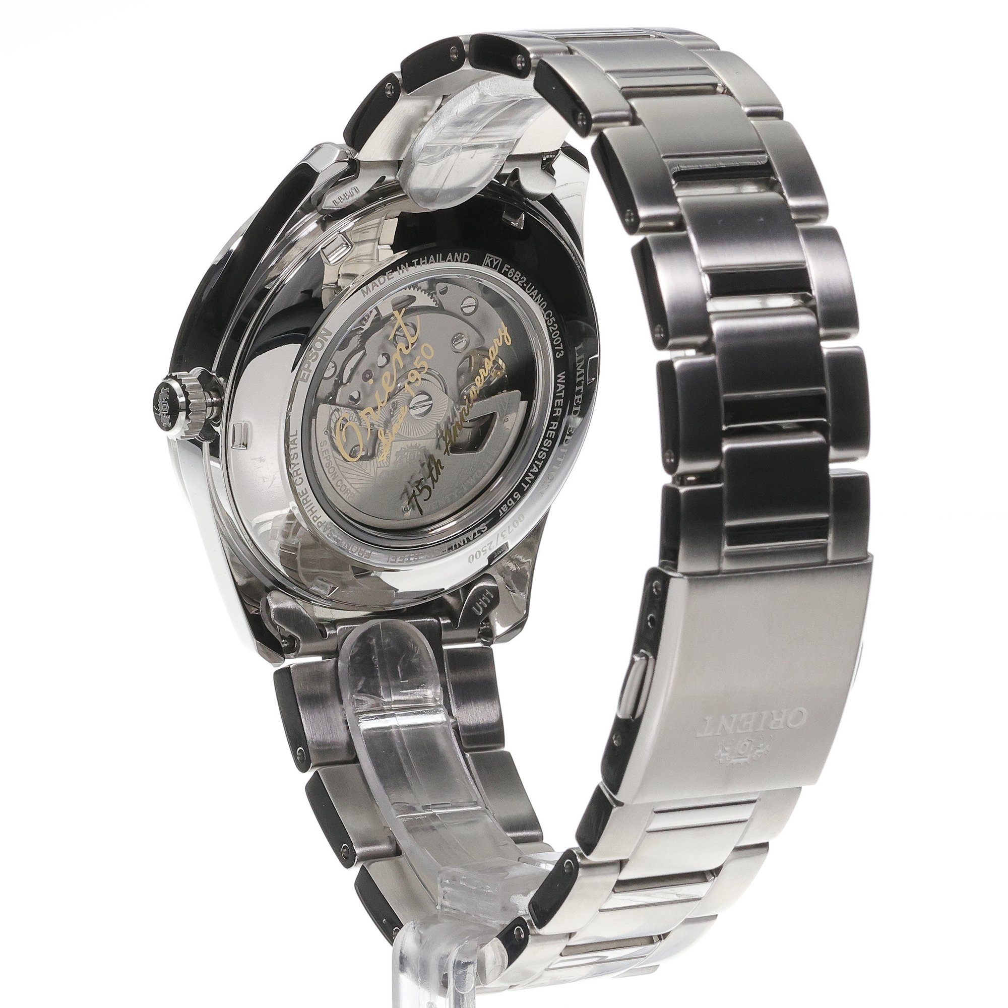 Orient RA-AK0311N30B zegarek srebrny klasyczny Męskie bransoleta
