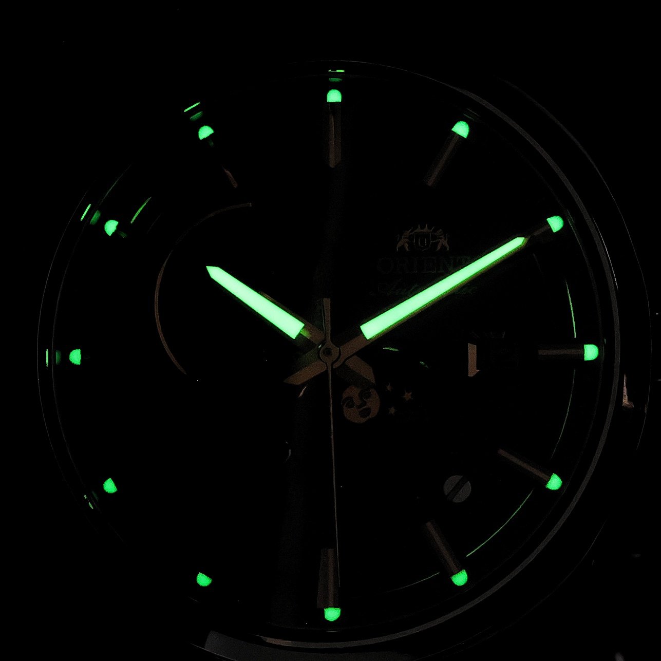 Orient RA-AK0314E30B Stretto Sun Moon Męskie klasyczny zegarek srebrny - miniatura 5