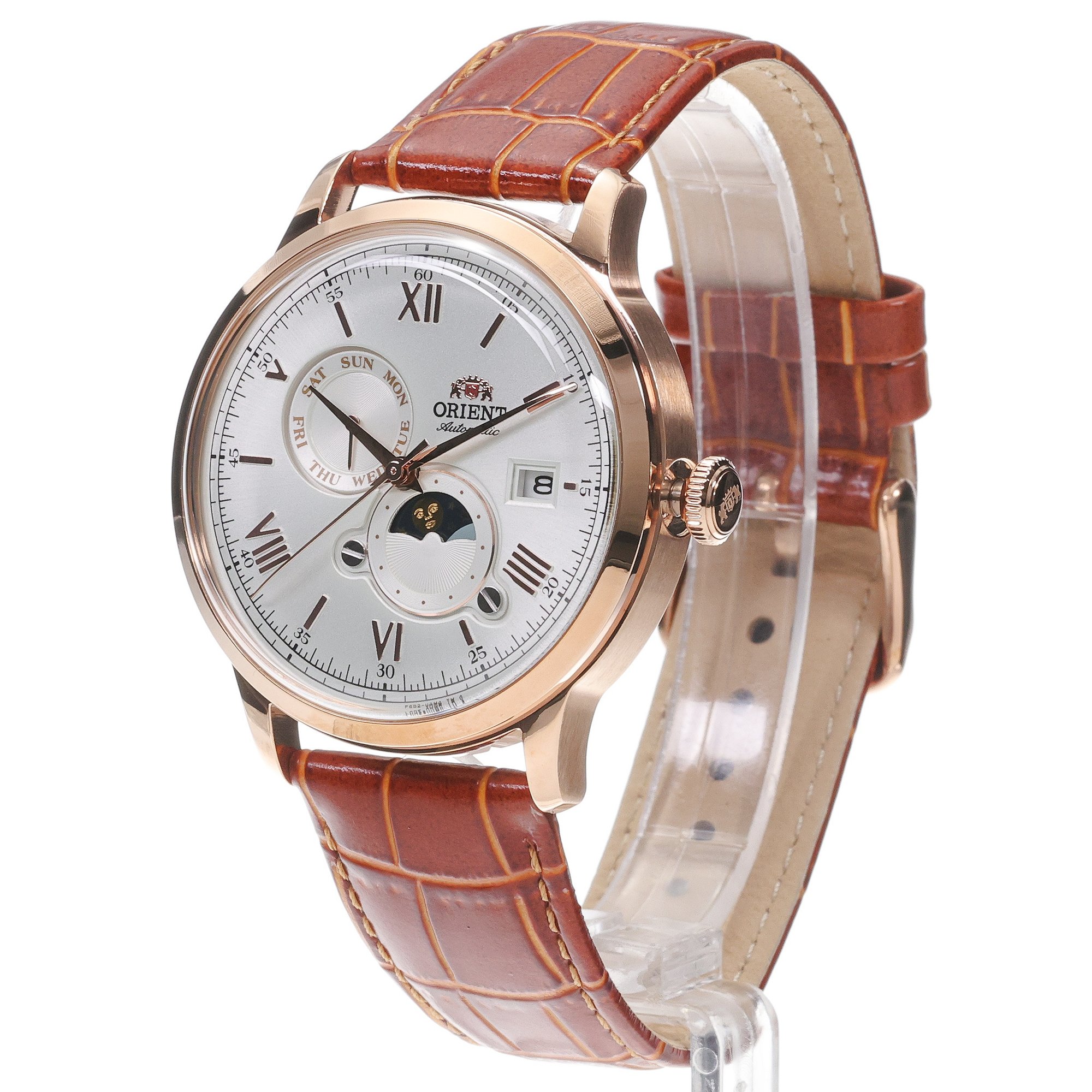 Orient RA-AK0801S30B zegarek różowe złoto klasyczny Classic Automatic pasek - miniatura 2