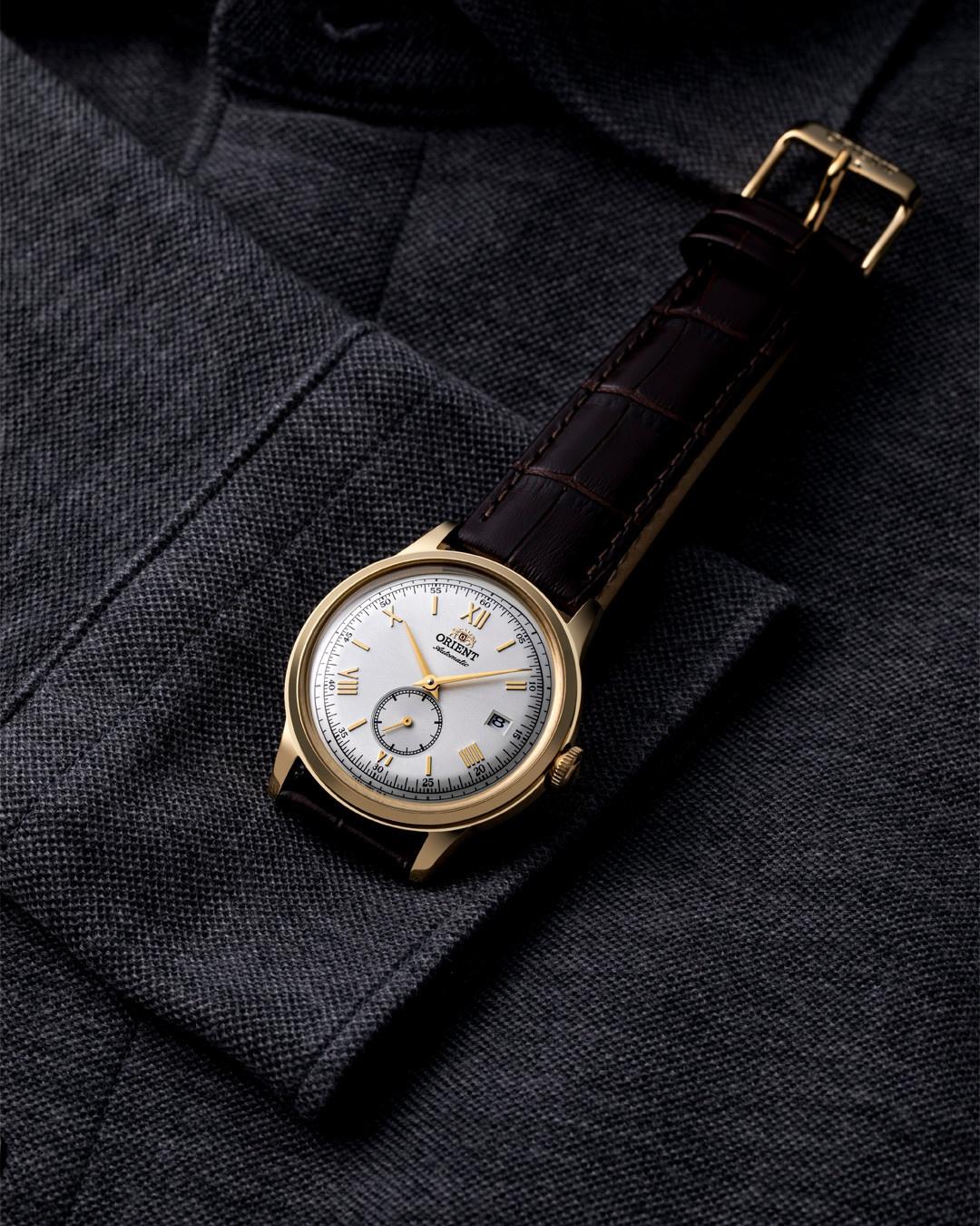 Orient RA-AP0106S30B zegarek złoty klasyczny Classic pasek - miniatura 5