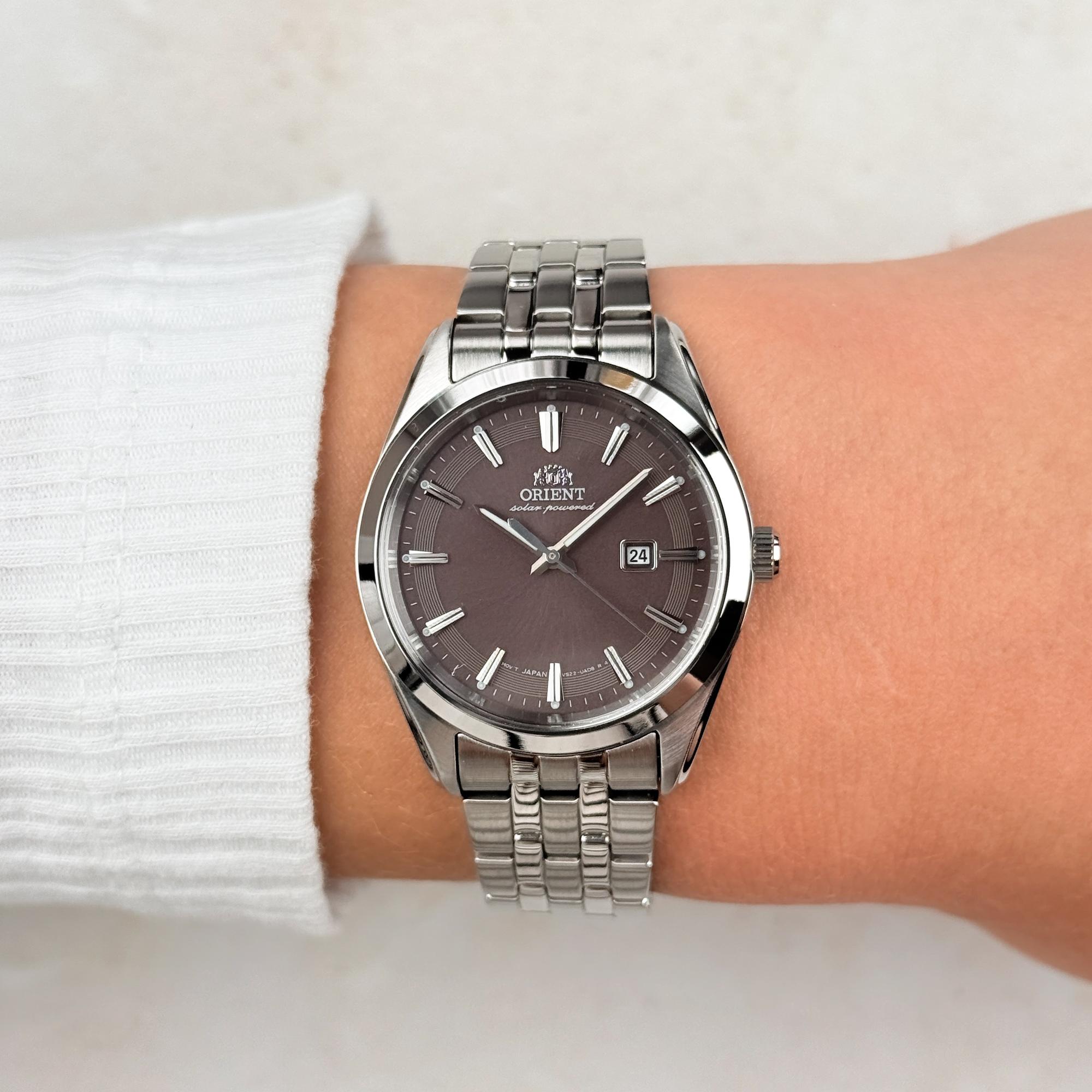 Orient RA-WG0603R10B zegarek srebrny klasyczny Contemporary bransoleta
