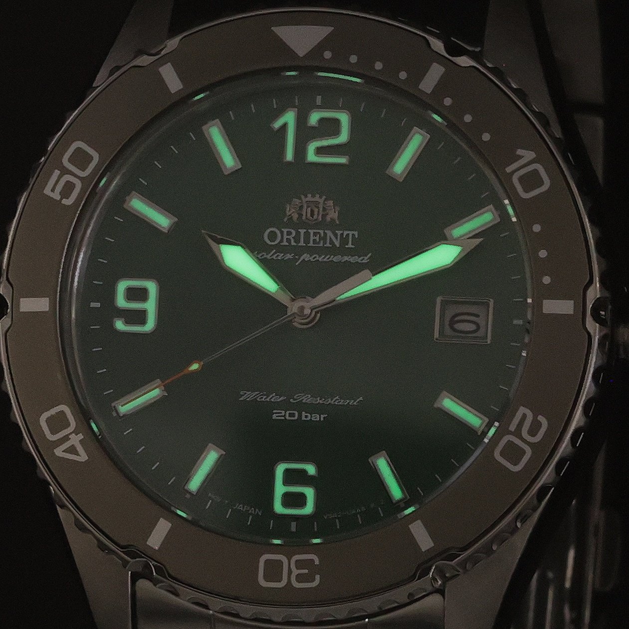 Orient RA-WJ0001E10B Orient Mako Solar zegarek męski klasyczny szafirowe