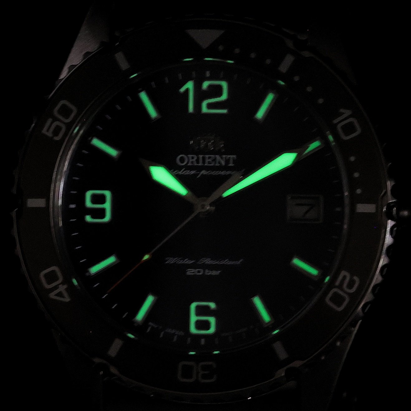 Orient RA-WJ0002L10B Orient Mako Solar zegarek męski klasyczny szafirowe