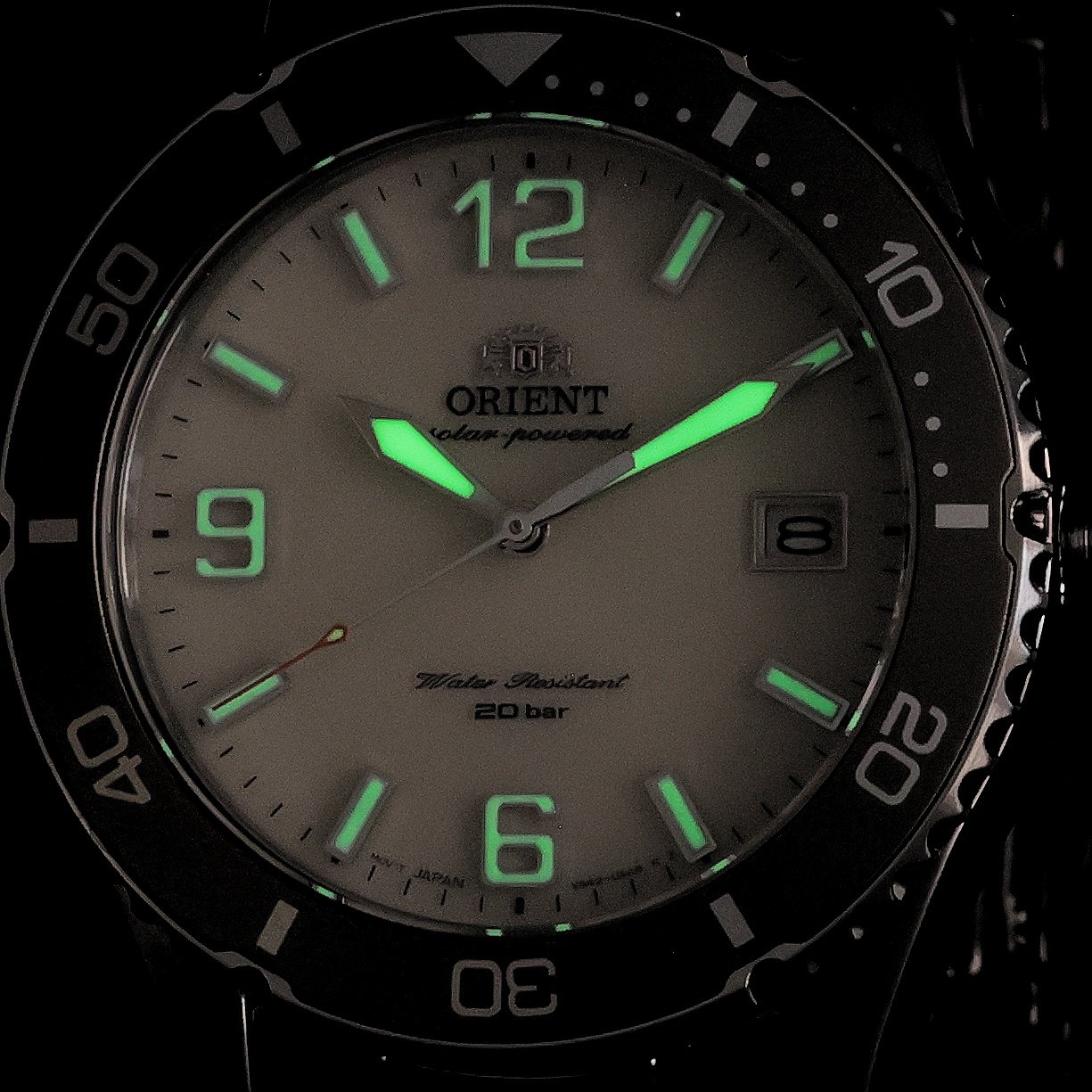 Orient RA-WJ0003S10B Orient Mako Solar zegarek męski klasyczny szafirowe