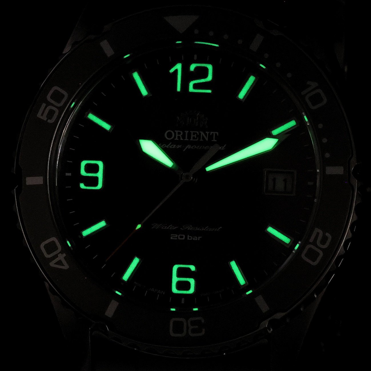 Orient RA-WJ0004Y10B Orient Mako Solar zegarek męski klasyczny szafirowe