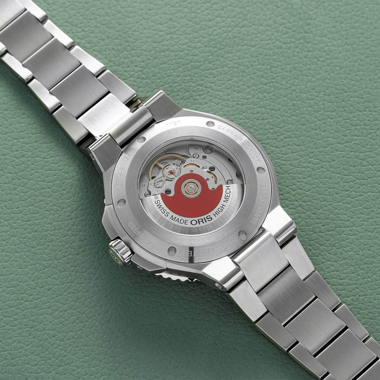 Oris 01 733 7787 4157-07 8 22 04PEB Aquis AQUIS DATE zegarek męski klasyczny szafirowe - miniatura 8