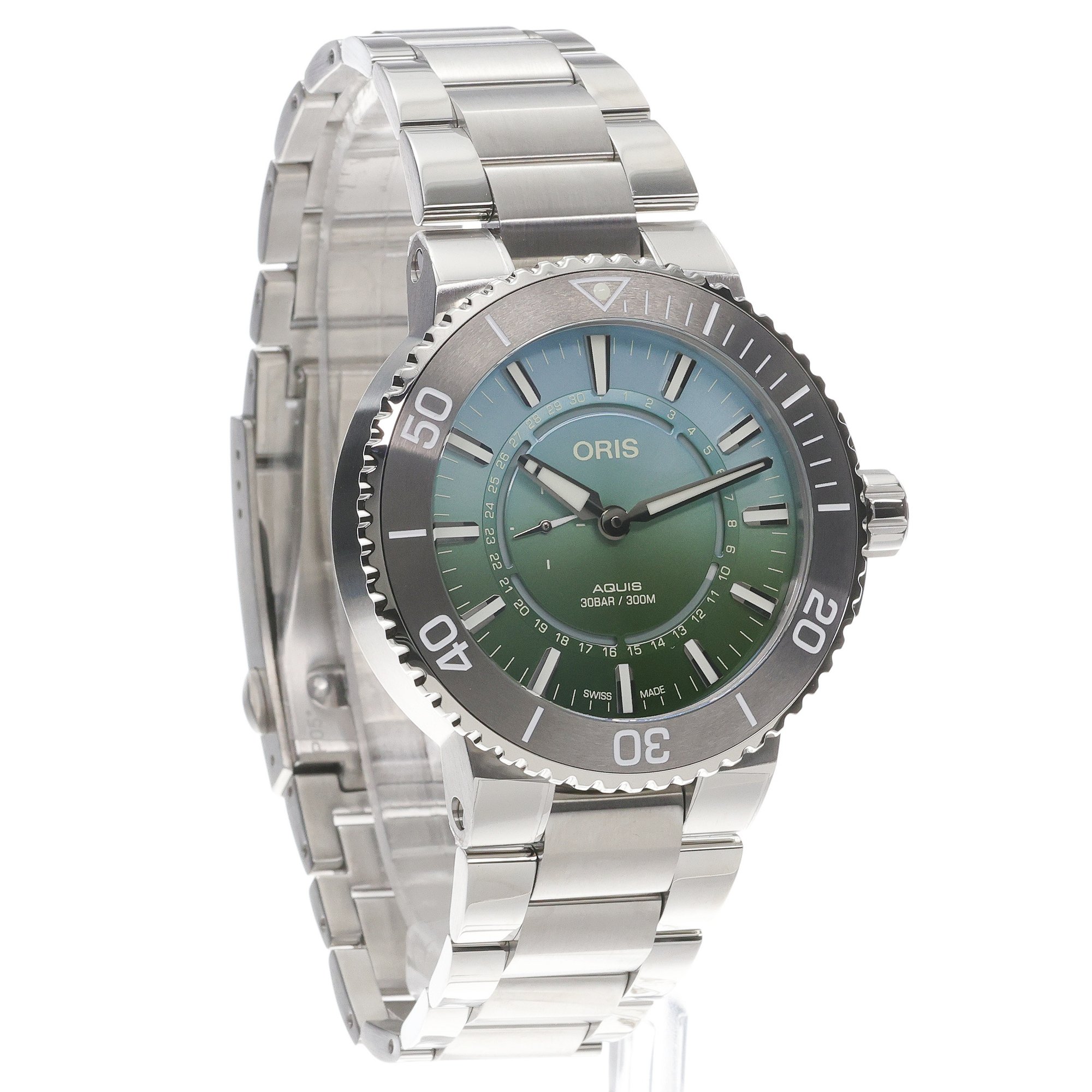 Oris 01 743 7734 4197-Set DAT WATT LIMITED EDITION II Aquis zegarek srebrny - miniatura 3