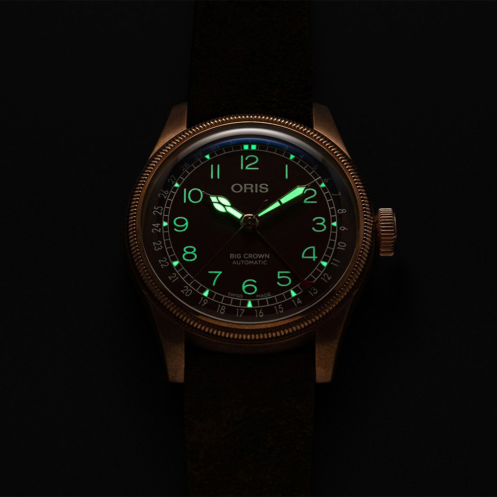 Oris 01 754 7741 3166-07 5 20 74BR zegarek męski Big Crown brązowy - miniatura 2