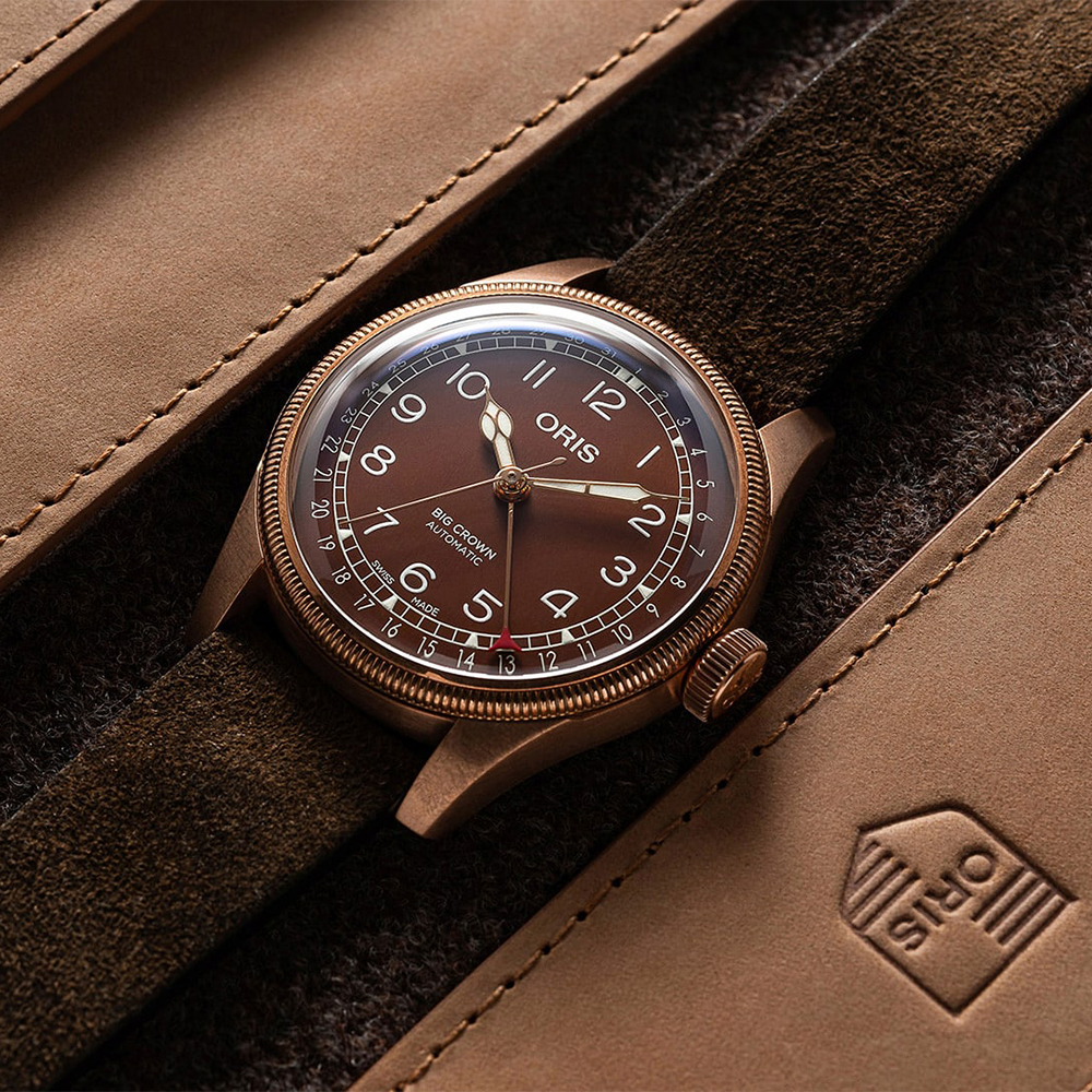 Oris 01 754 7741 3166-07 5 20 74BR zegarek SWISS MADE - szwajcarskie Big Crown - miniatura 9