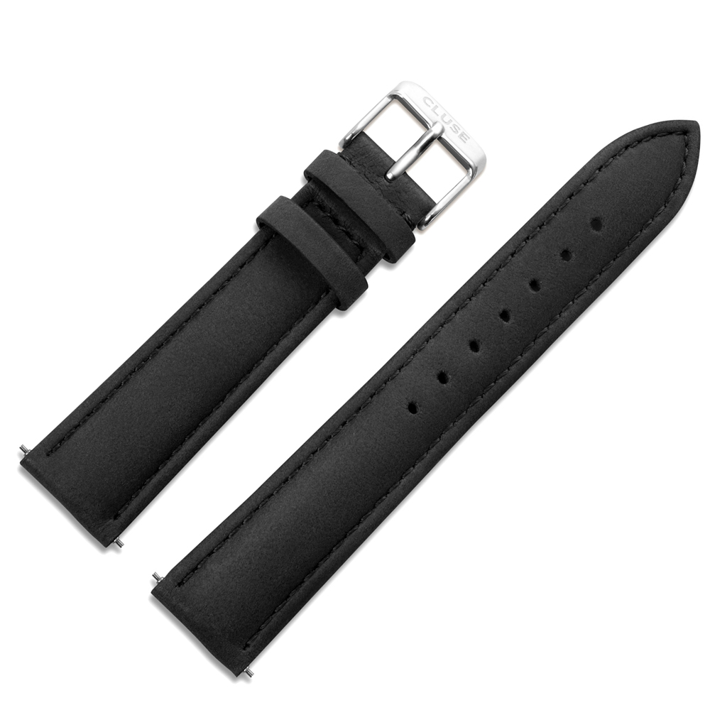 Cluse CS1408101004 Leather Black/Silver - miniatura 1