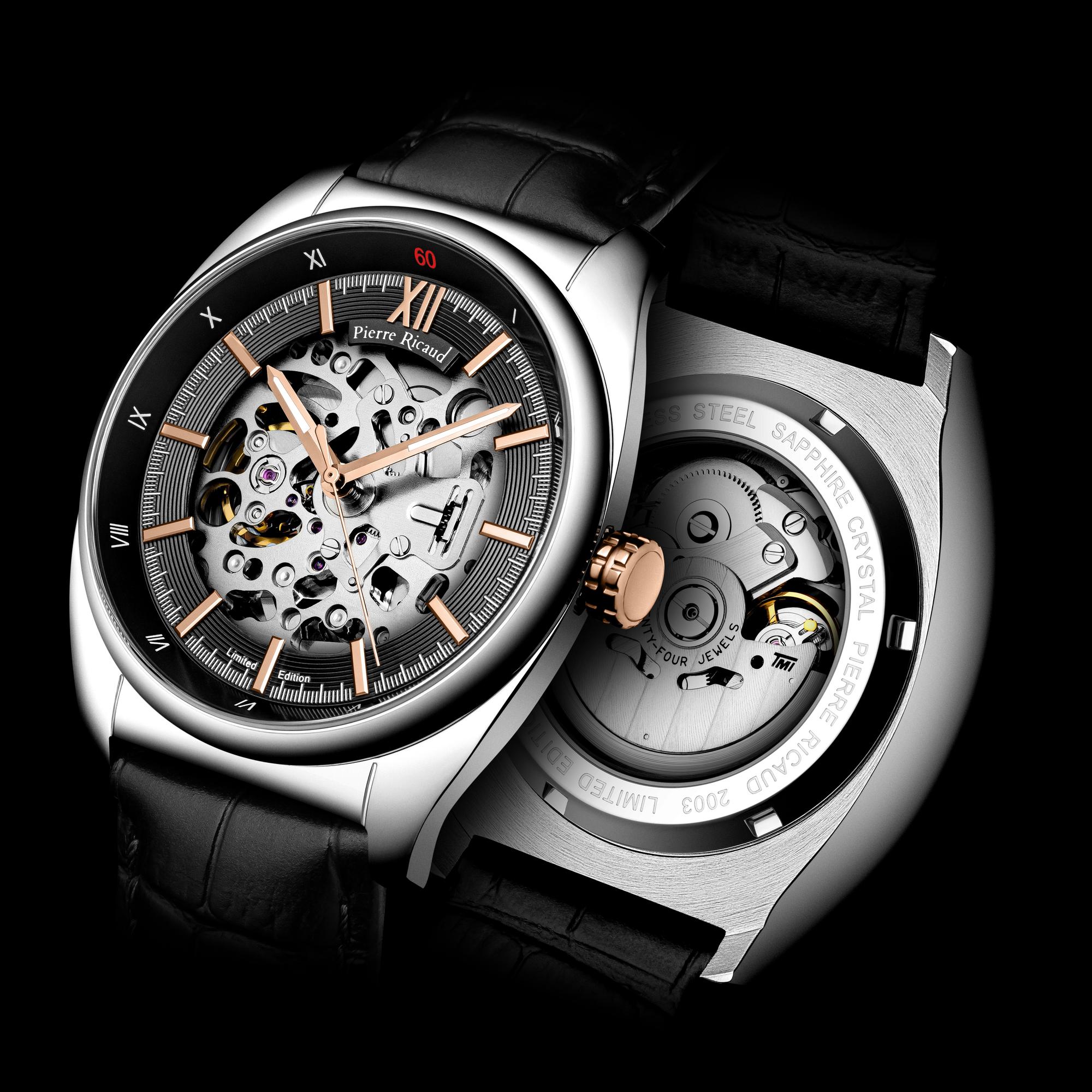 Pierre Ricaud P2003R2R6AS męski zegarek Automatic pasek