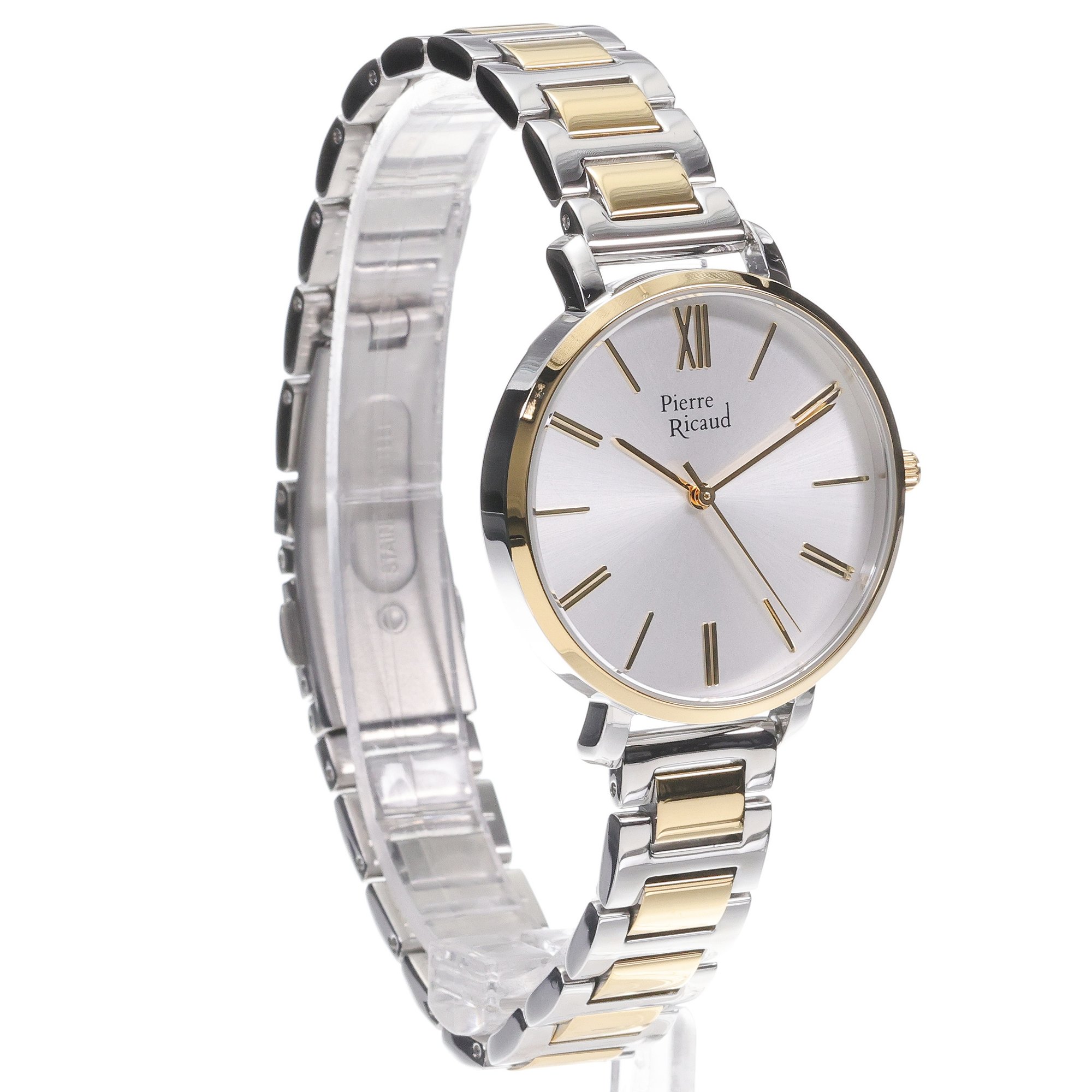 Pierre Ricaud P221152163Q Bicolor Stainless Steel 35mm Damskie klasyczny zegarek srebrny - miniatura 3