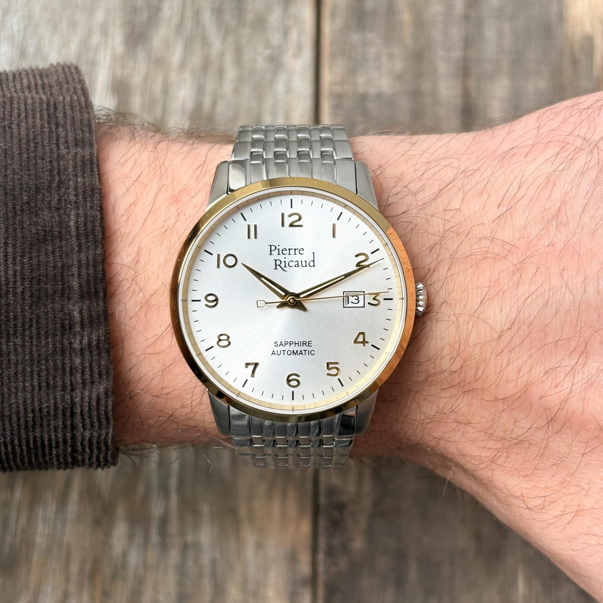 Pierre Ricaud P600292123A zegarek srebrny klasyczny Automatic bransoleta