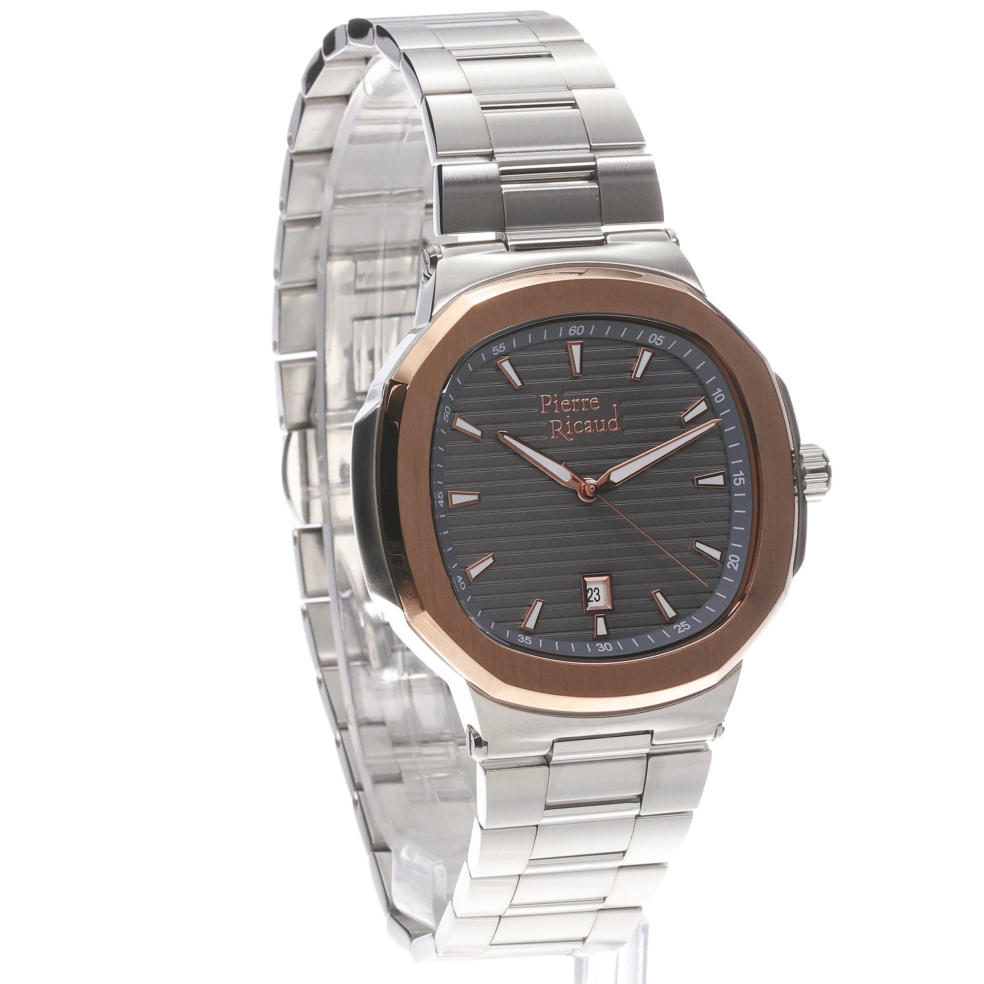 Pierre Ricaud P81082R1R4Q Bransoleta zegarek męski elegancki mineralne