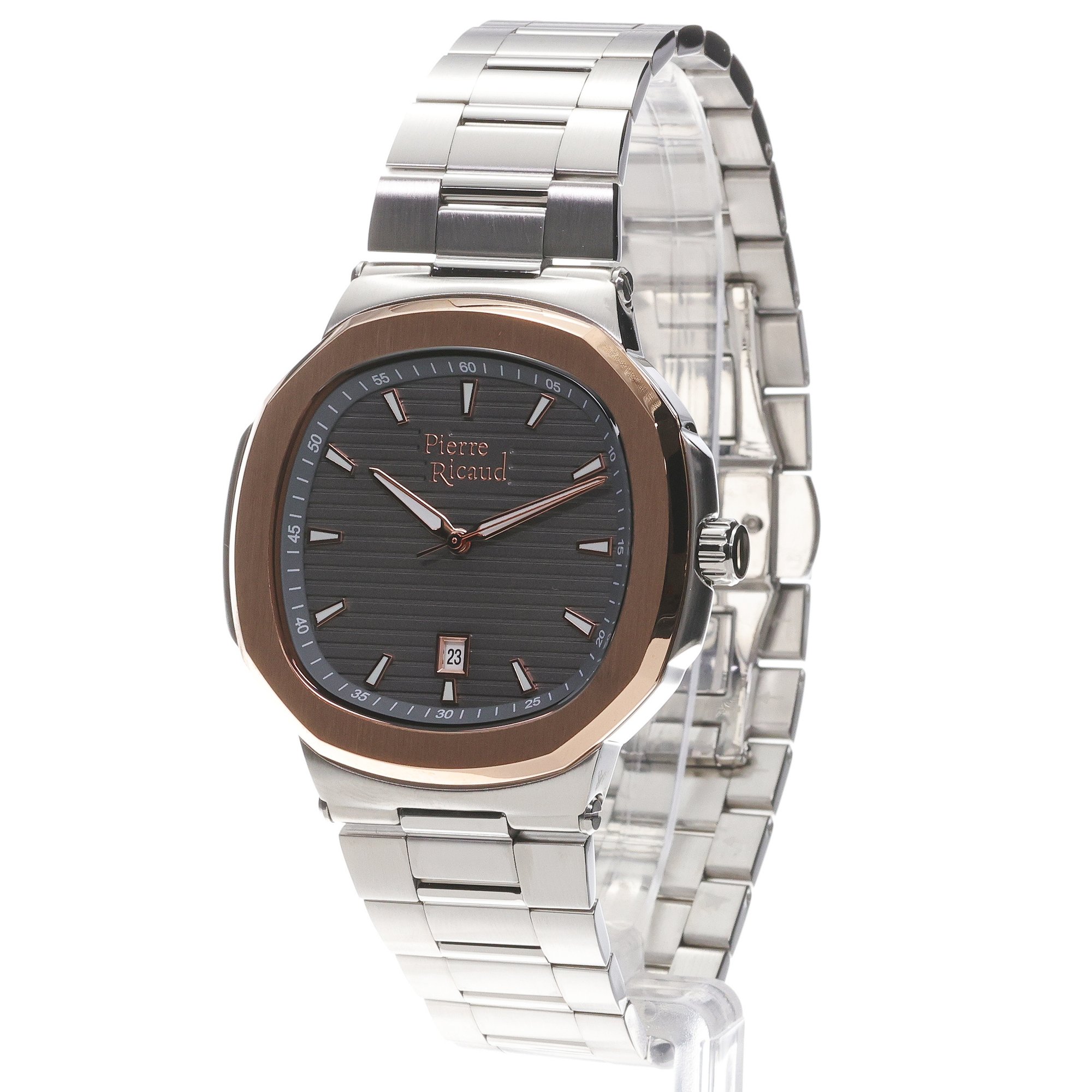 Pierre Ricaud P81082R1R4Q zegarek męski elegancki Bransoleta bransoleta