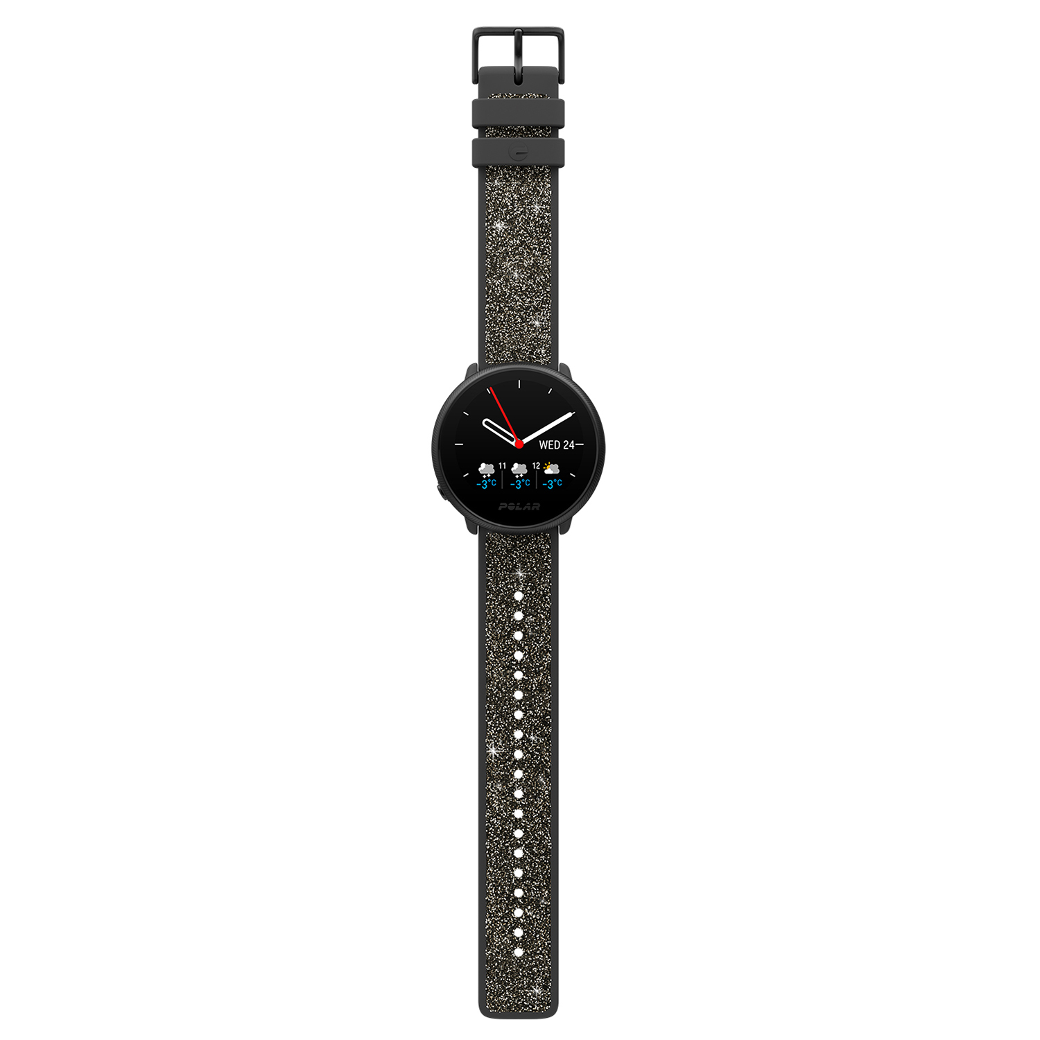 Polar 725882061139 Ignite 2 czarny z paskiem z kryształkami zegarek sportowy Polar