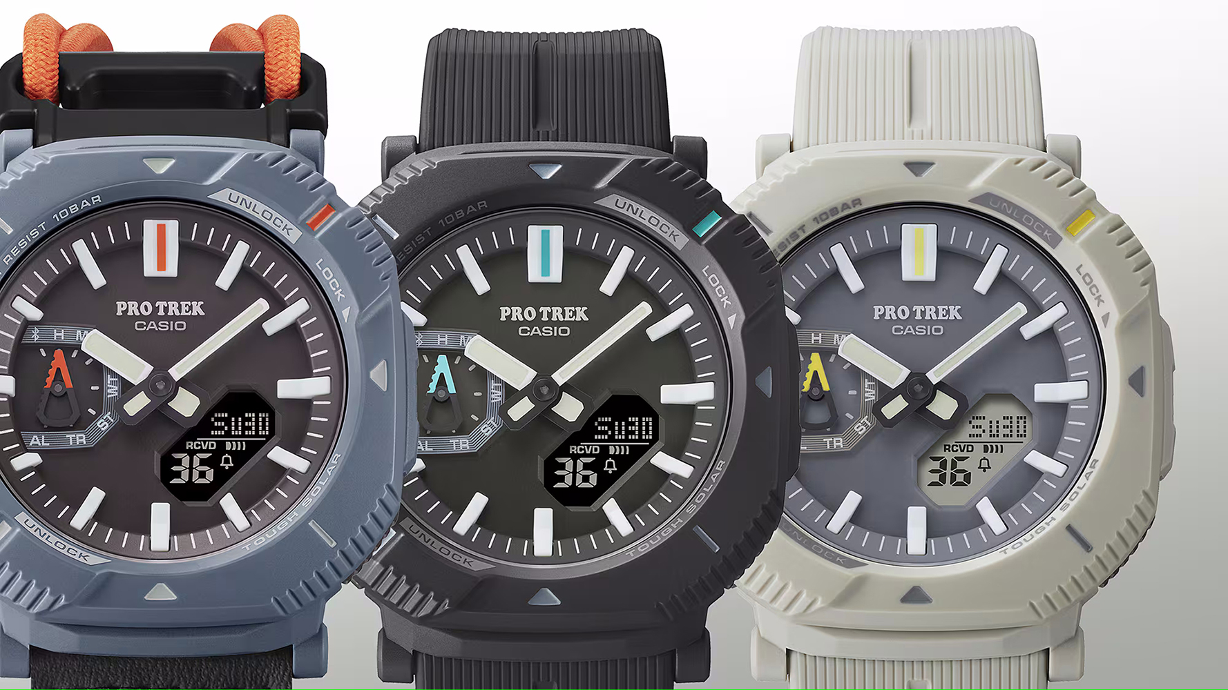 ProTrek PRJ-B001-1ER zegarek szary sportowy ProTrek pasek - miniatura 6