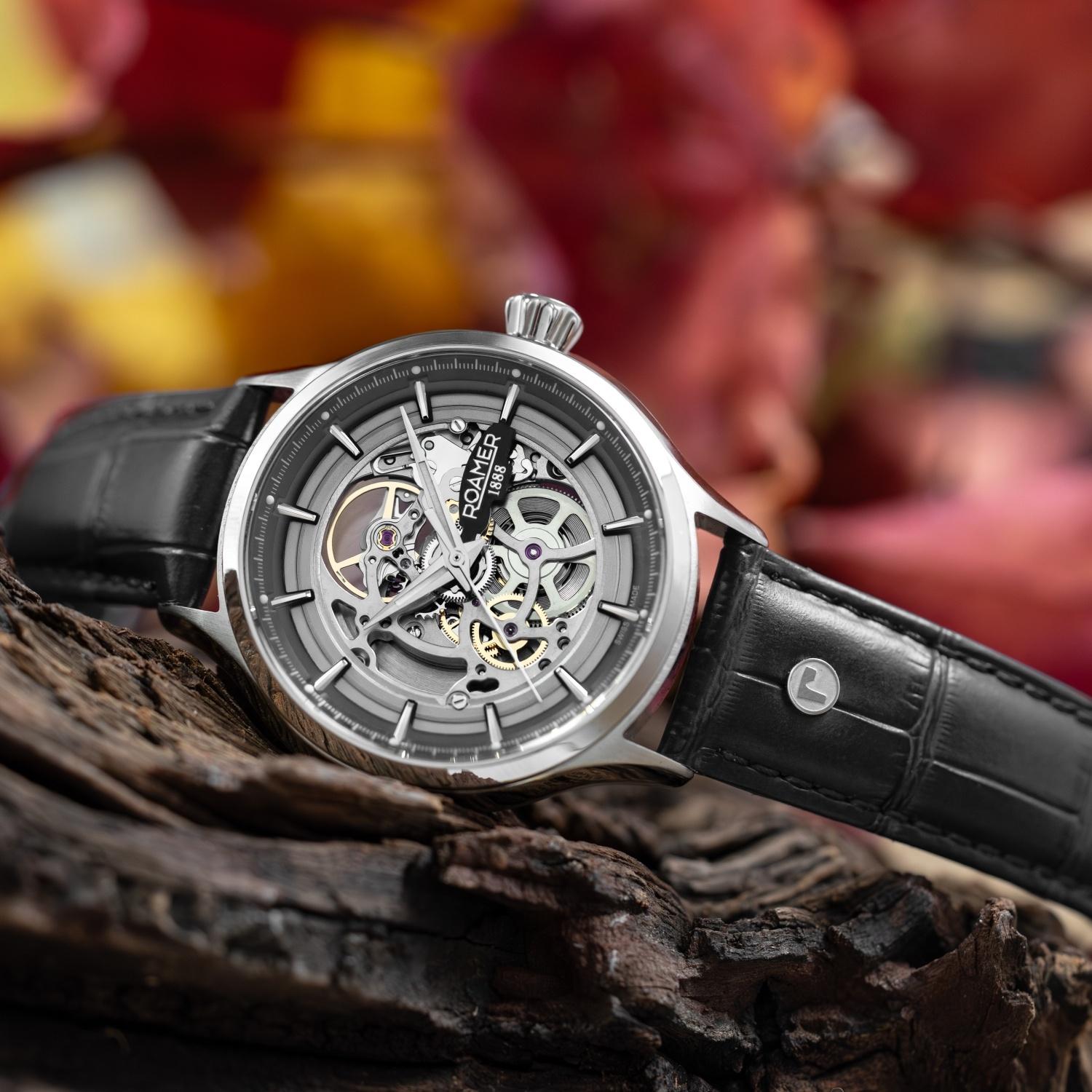 Roamer 101984 41 85 05 zegarek srebrny klasyczny Competence pasek - miniatura 5