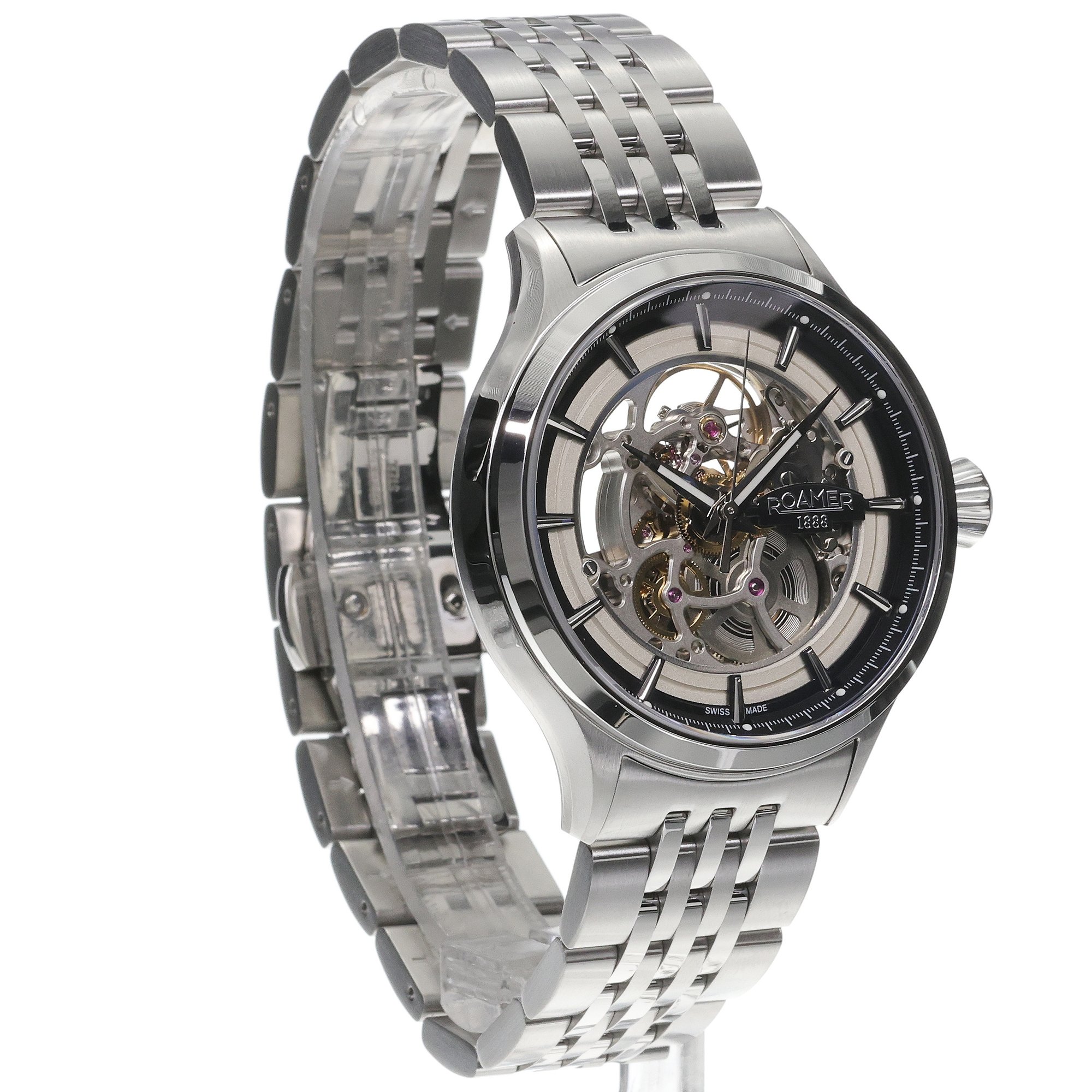 Roamer 101984 41 85 10 zegarek srebrny klasyczny Competence bransoleta - miniatura 3