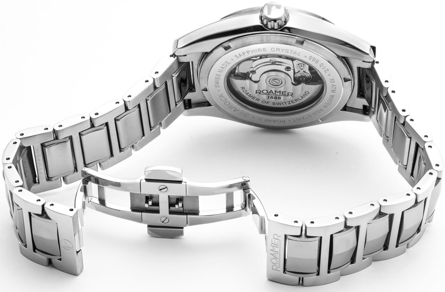 Roamer 210665 41 45 20 Searock zegarek męski klasyczny szafirowe - miniatura 8