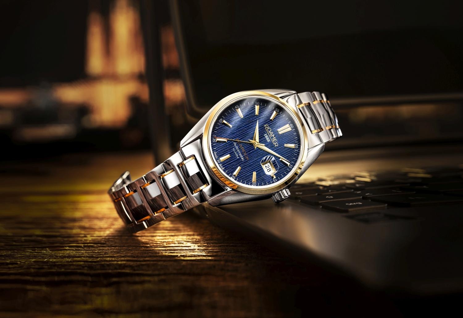 Roamer 210665 47 45 20 zegarek srebrny klasyczny Searock bransoleta