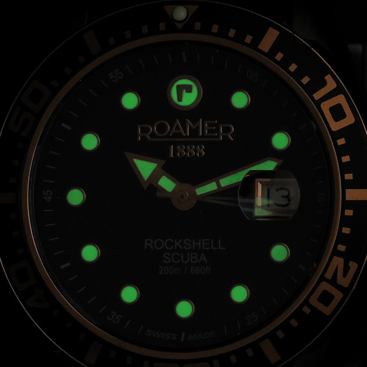 Roamer 220858 47 85 50 Rockshell Mark III zegarek męski klasyczny szafirowe - miniatura 5