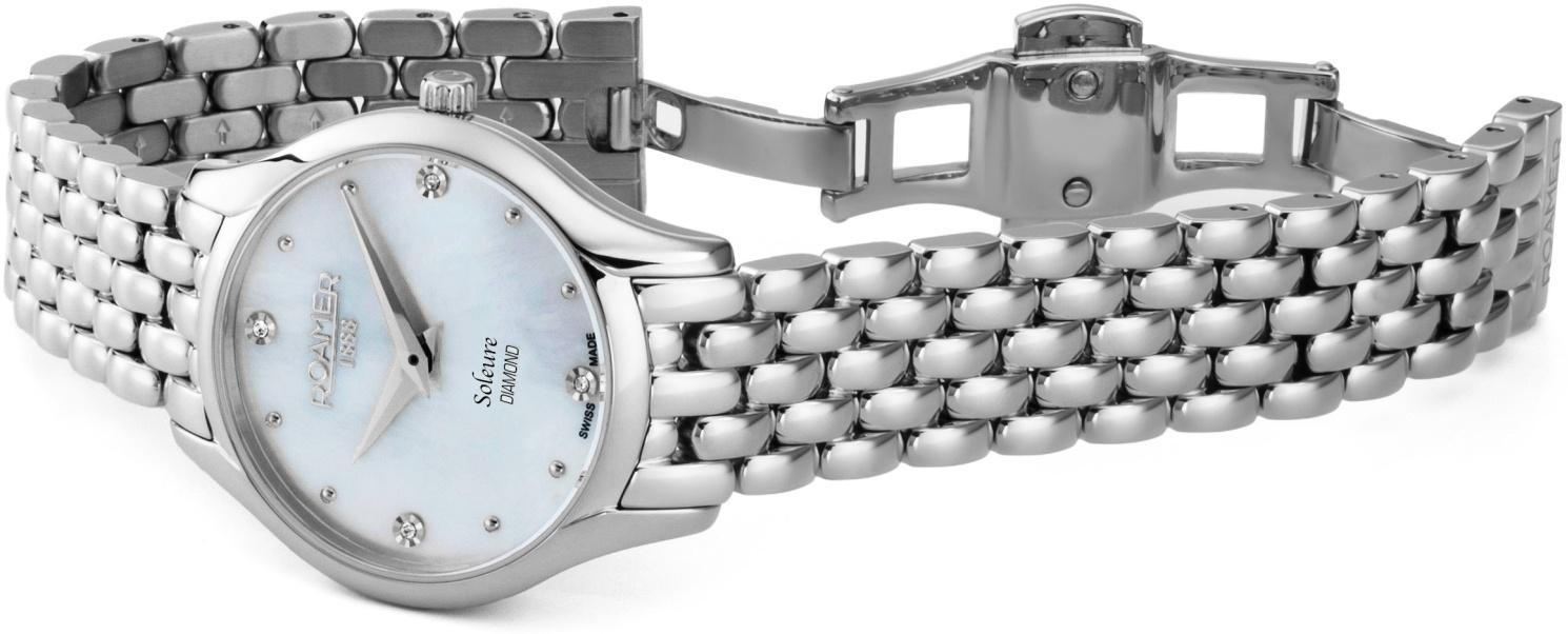 Roamer 547857 41 25 50 zegarek srebrny elegancki Soleure bransoleta