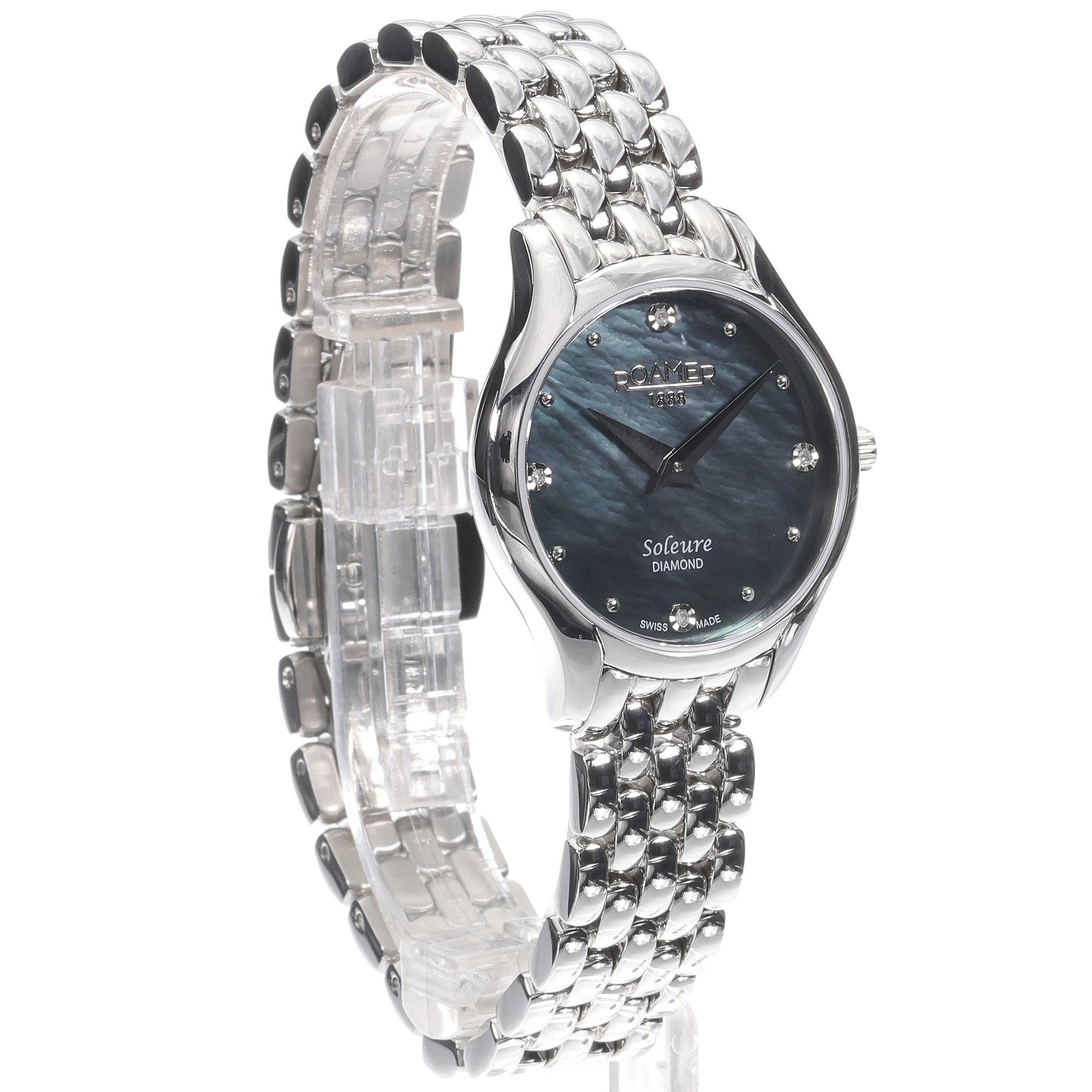 Roamer 547857 41 85 50 zegarek srebrny elegancki Soleure bransoleta - miniatura 3