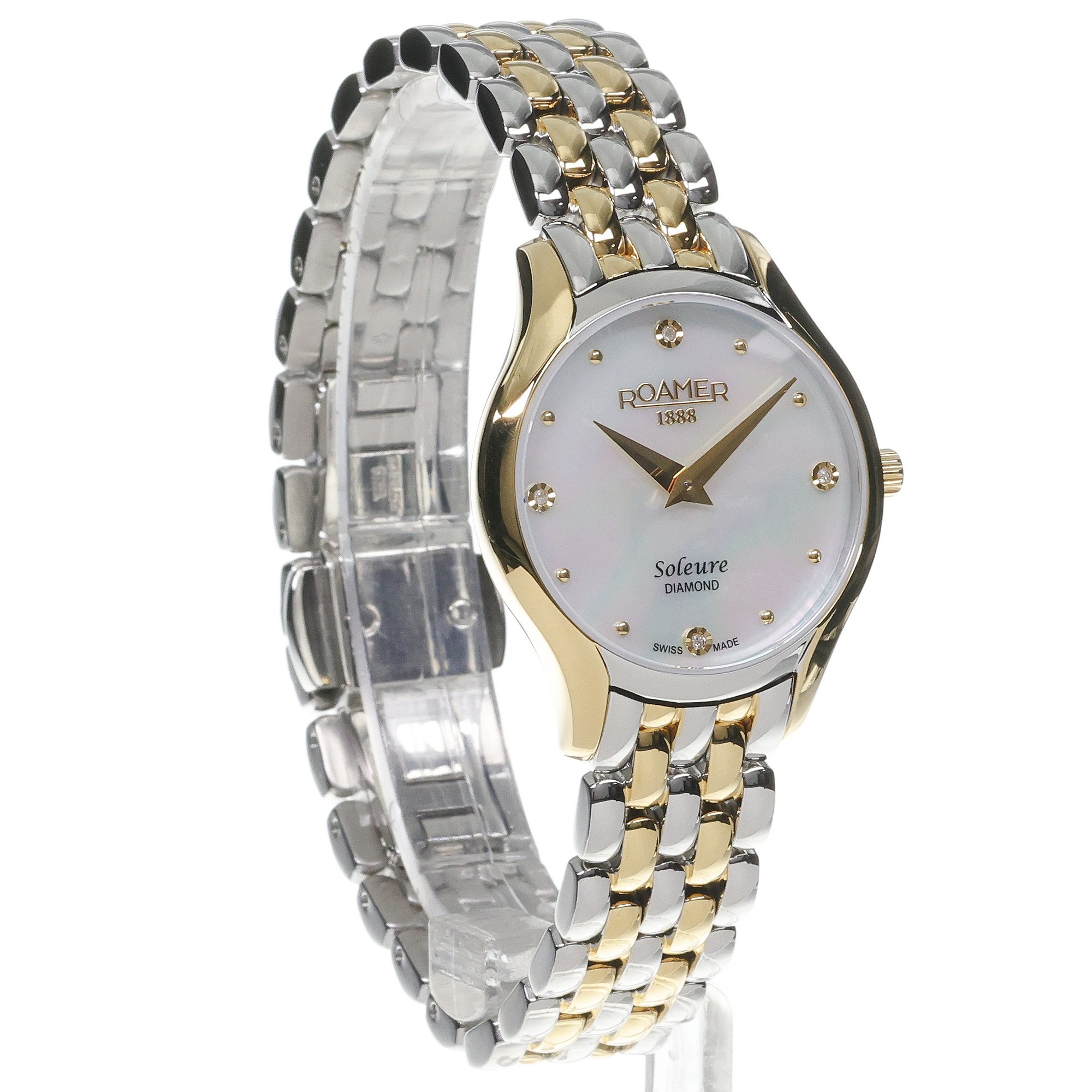 Roamer 547857 47 25 50 zegarek złoty elegancki Soleure bransoleta