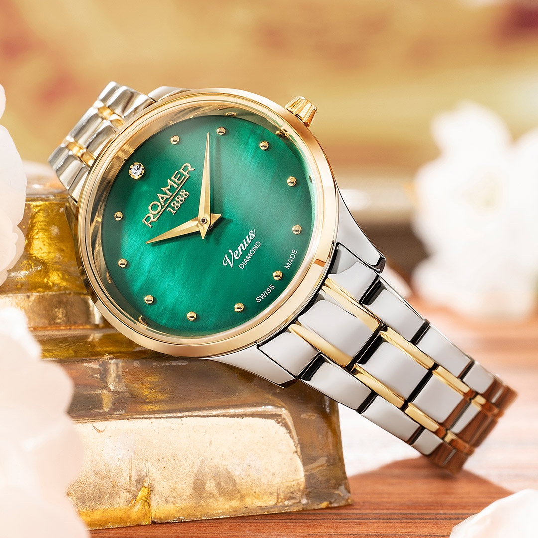 Roamer 601857 47 59 20 zegarek srebrny klasyczny Venus Diamond bransoleta - miniatura 6