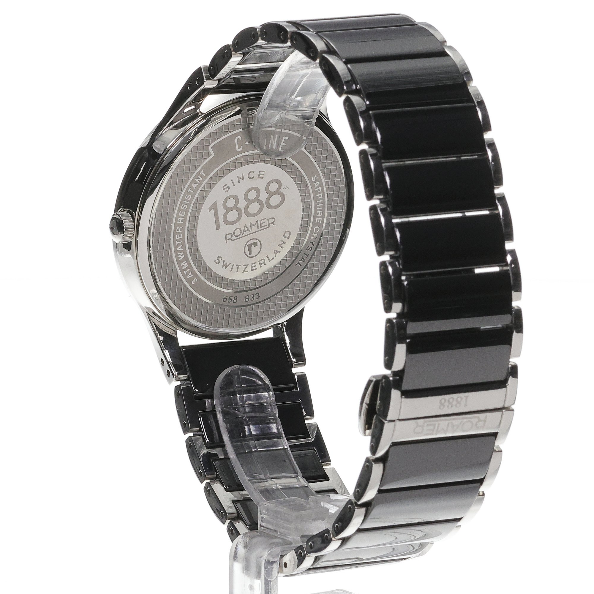 Roamer 658833 41 55 61 zegarek srebrny klasyczny C-Line bransoleta