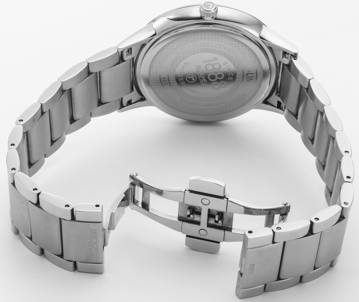 Roamer 718833 41 65 70 zegarek srebrny klasyczny R-Line bransoleta - miniatura 3