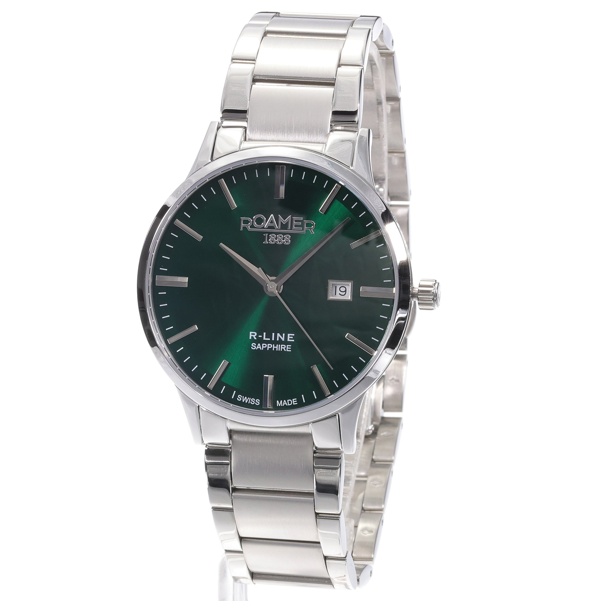Roamer 718833 41 75 20 zegarek srebrny klasyczny R-Line bransoleta
